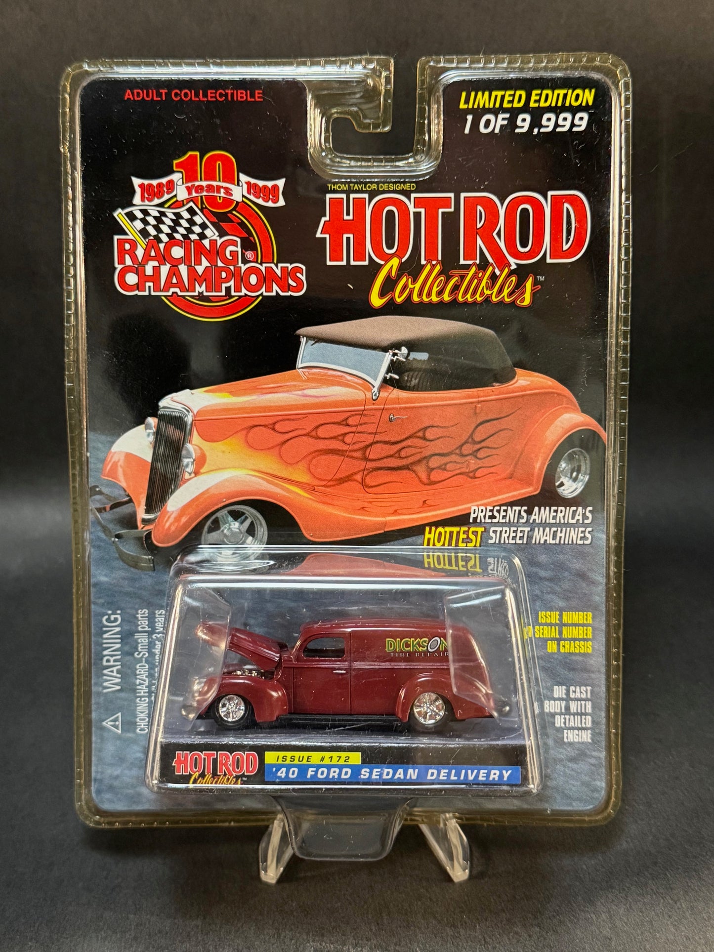 1999 Racing Champions Hot Rod Collectibles #172 '40 Ford Sedan Delivery, Red
