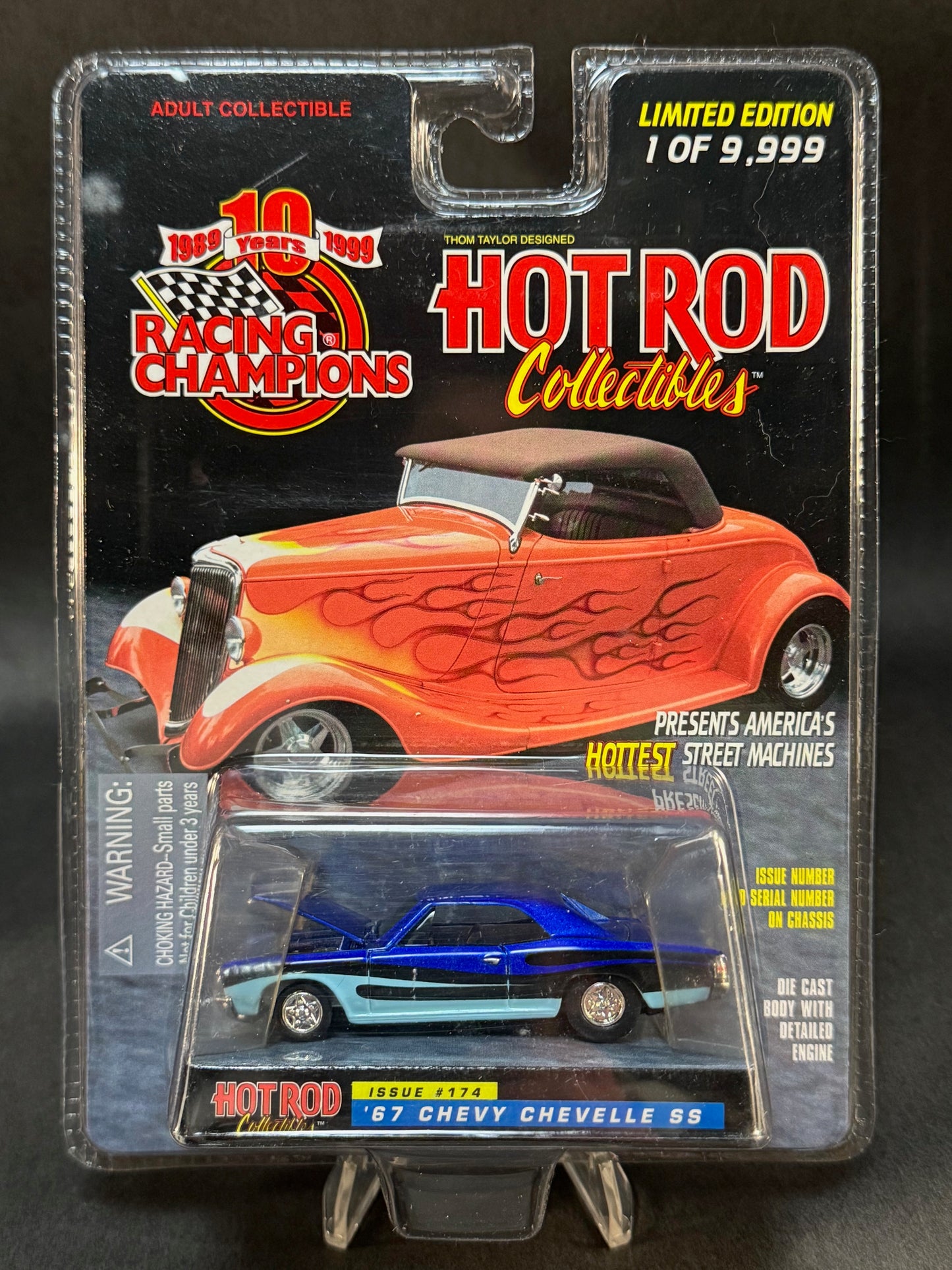 1999 Racing Champions Hot Rod Collectibles #174 '67 Chevy Chevelle SS, Blue