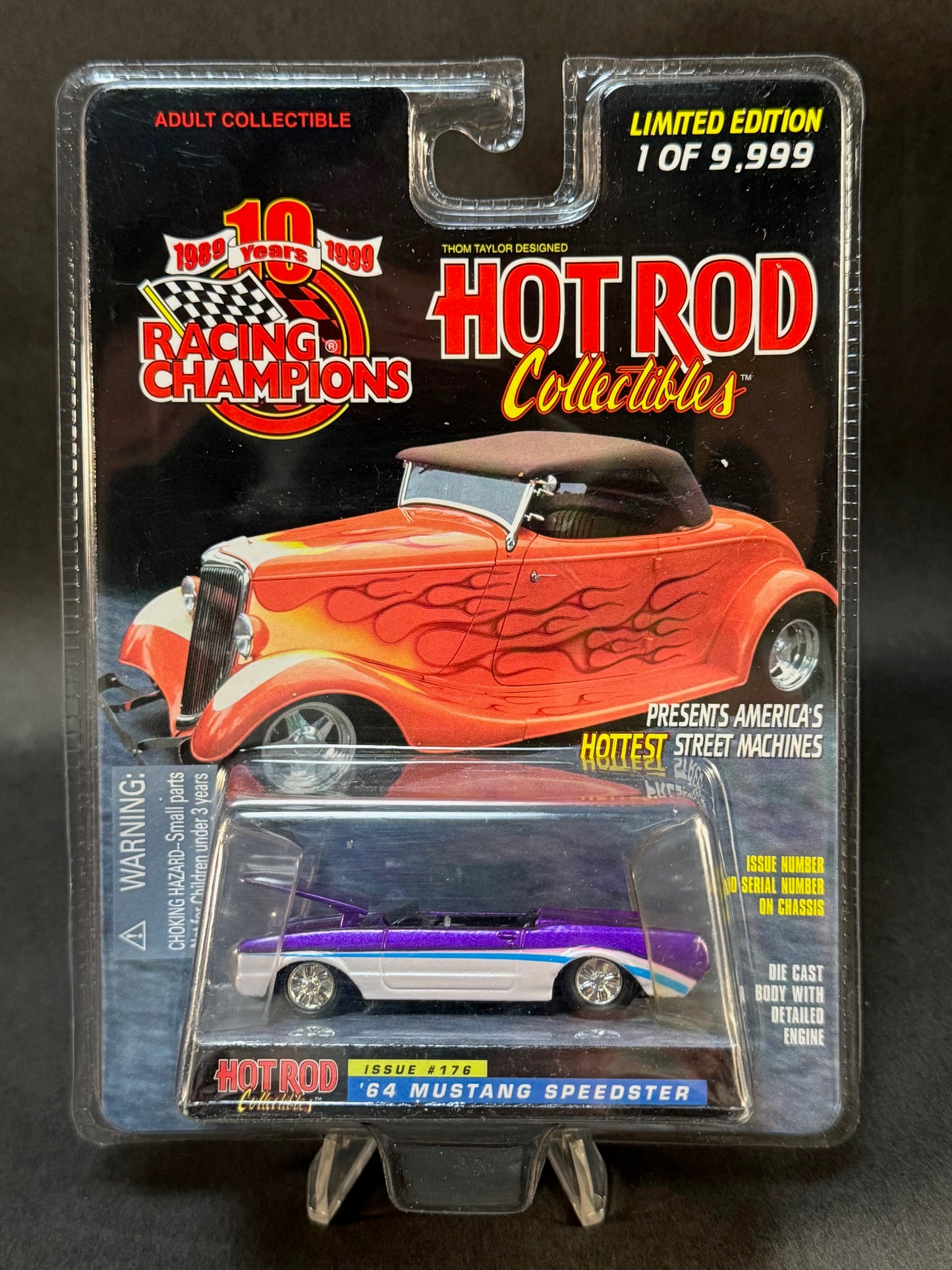 1999 Racing Champions Hot Rod Collectibles #176 '64 Mustang Speedster, Purple and White