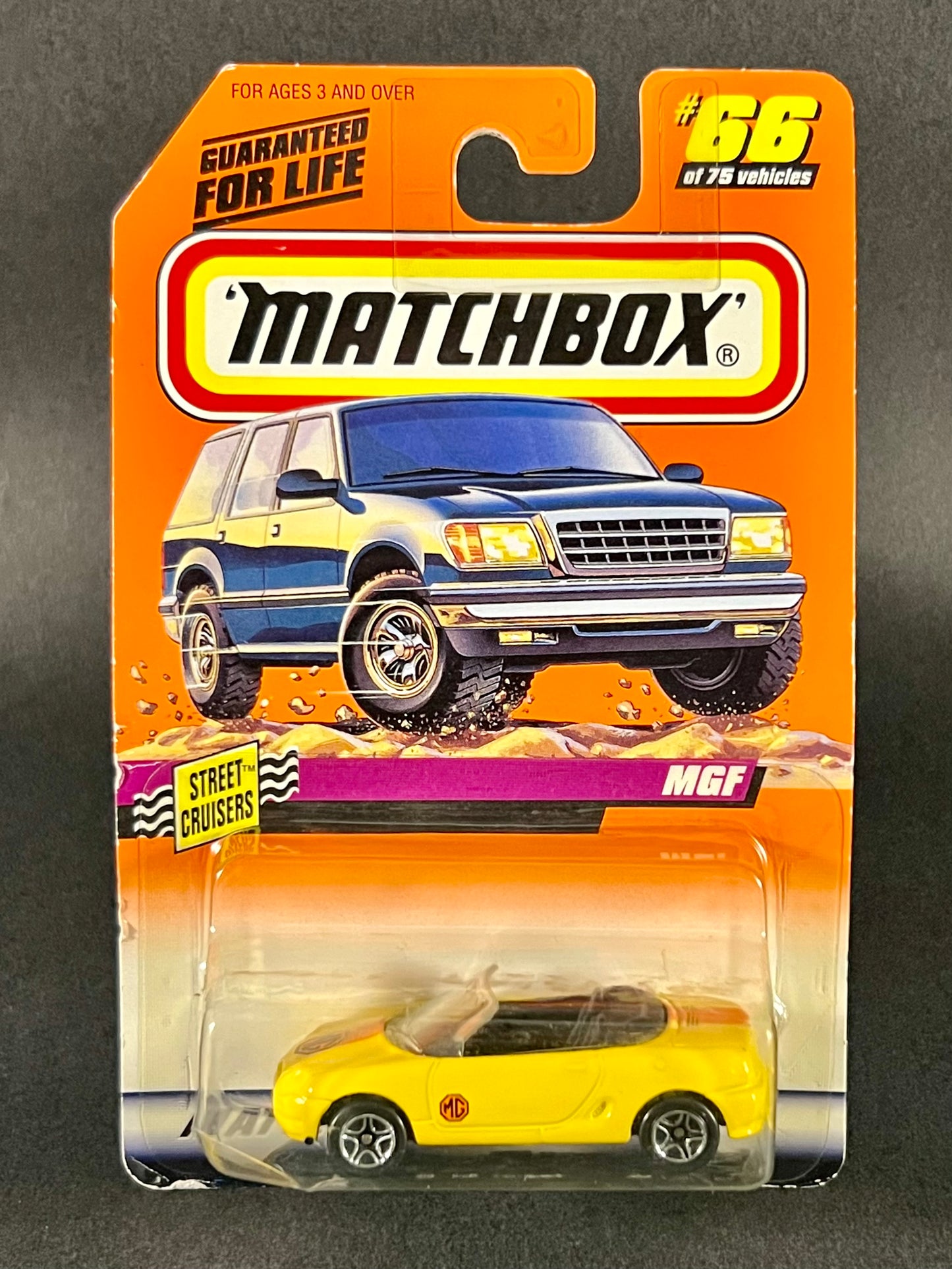 1997 Matchbox Street Cruisers #66 MGF, Yellow