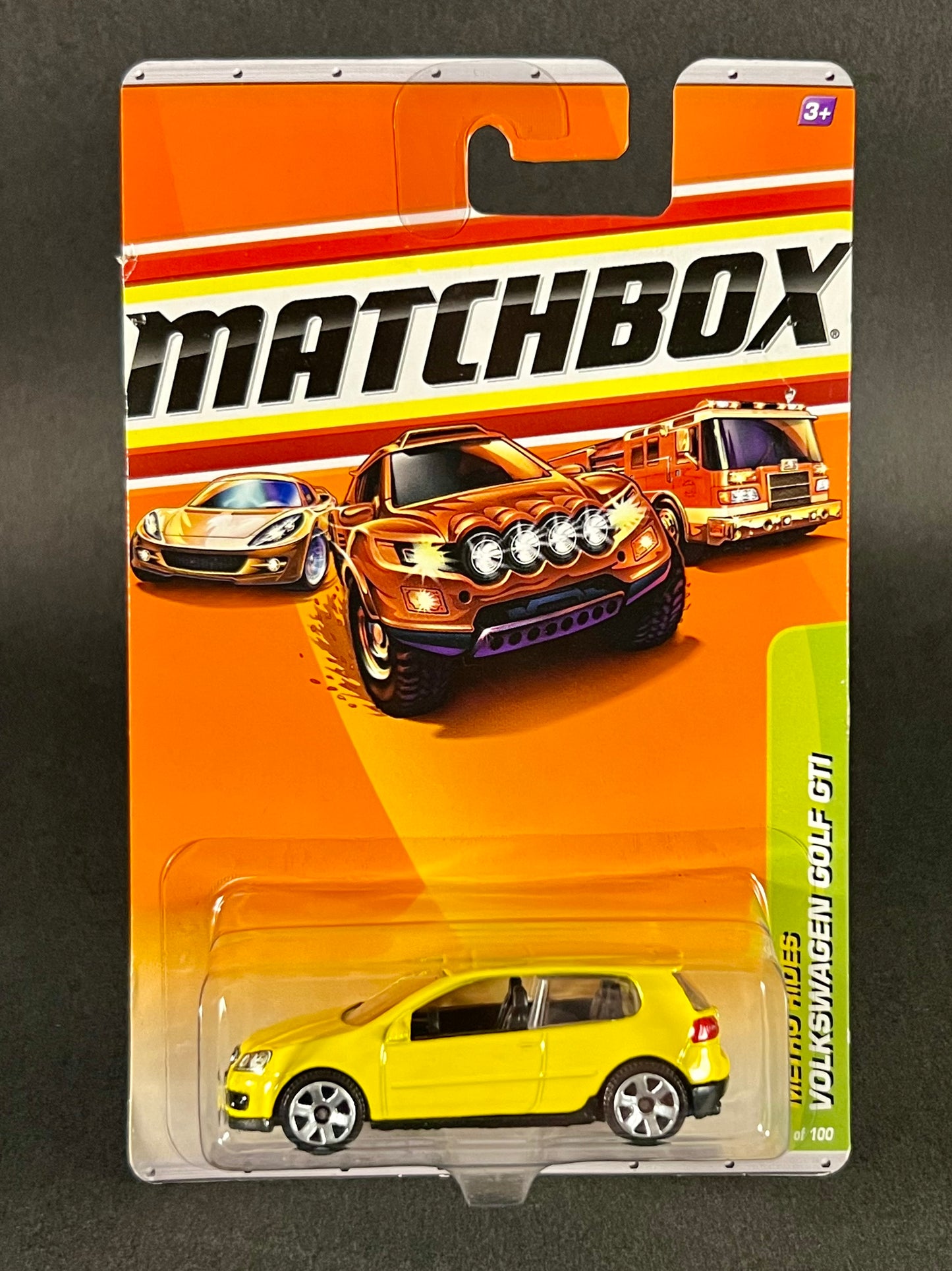 Matchbox 2009 Metro Rides #28 Volkswagen Golf GTI, Yellow