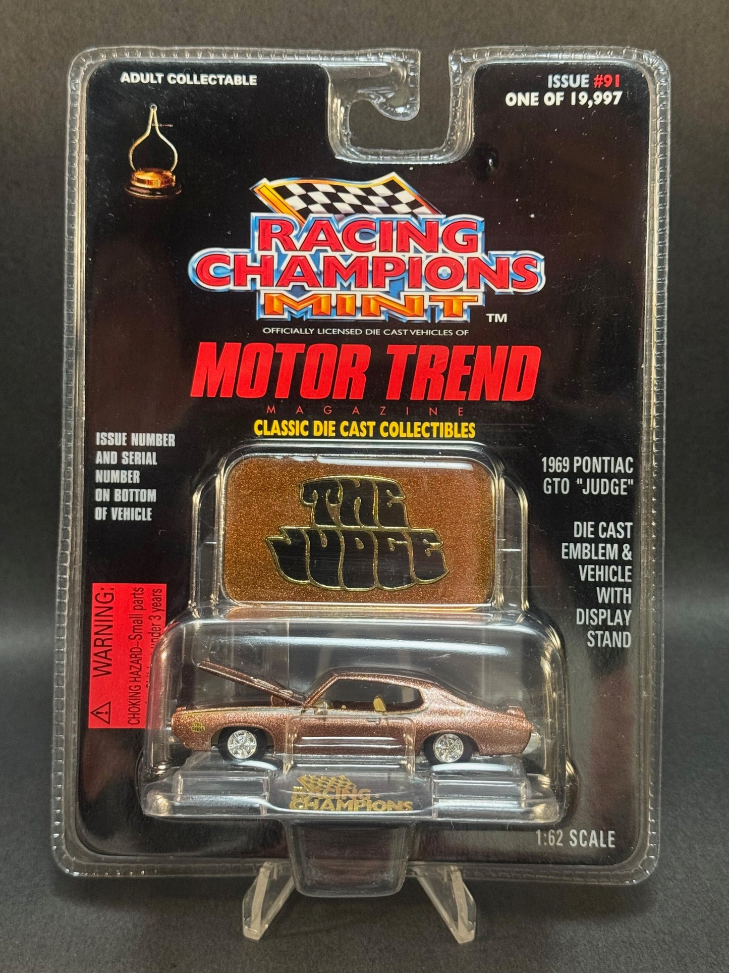 1997 Racing Champions MINT Motor Trend #91 1969 Pontiac GTO "Judge", Copper