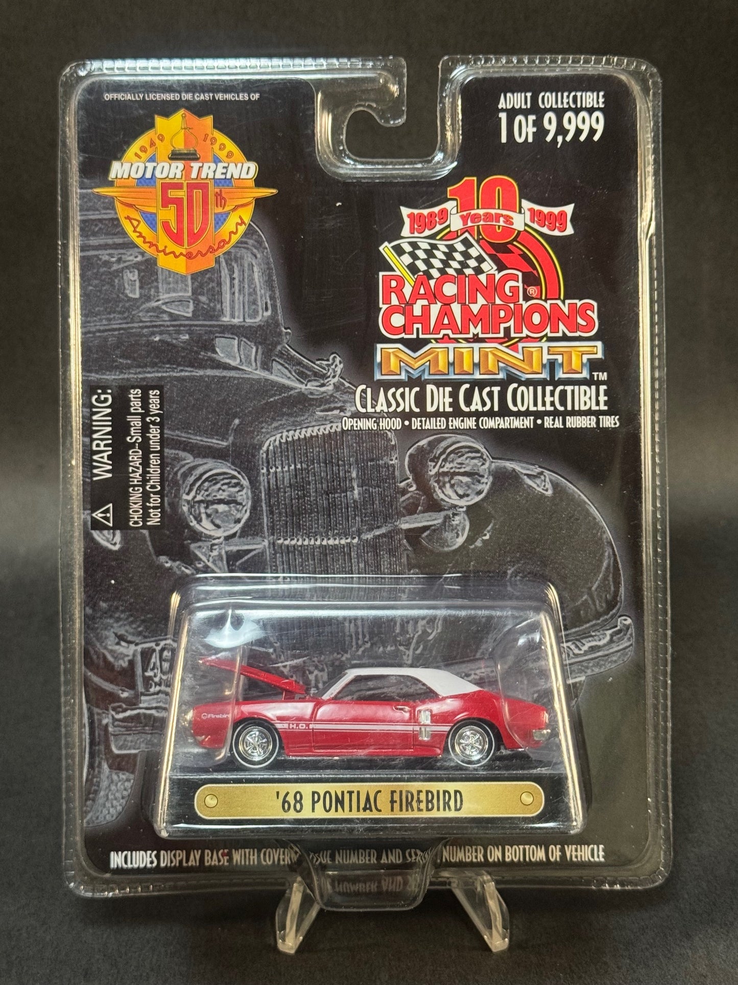 1999 Racing Champions MINT Motor Trend Magazine Issue #207 '68 Pontiac Firebird, Red