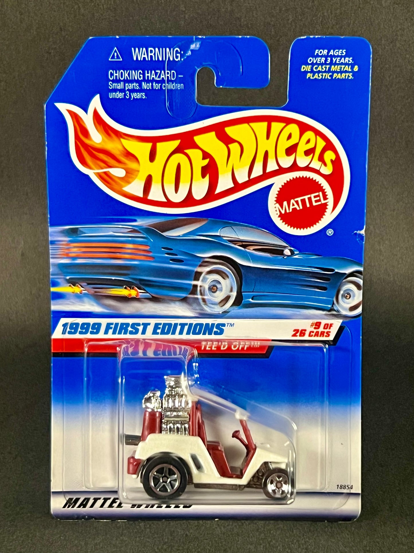 1998 Hot Wheels 1999 First Editions #9 Tee'd Off, Red and White
