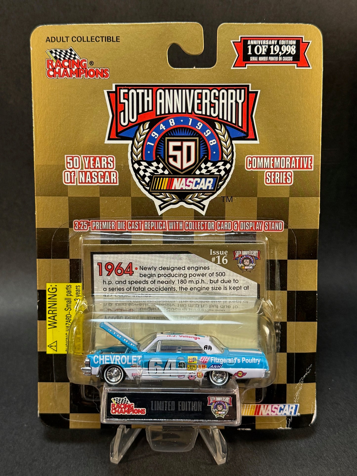 1998 Racing Champions 50 Years of NASCAR Issue #16 HJ Vellenga #64