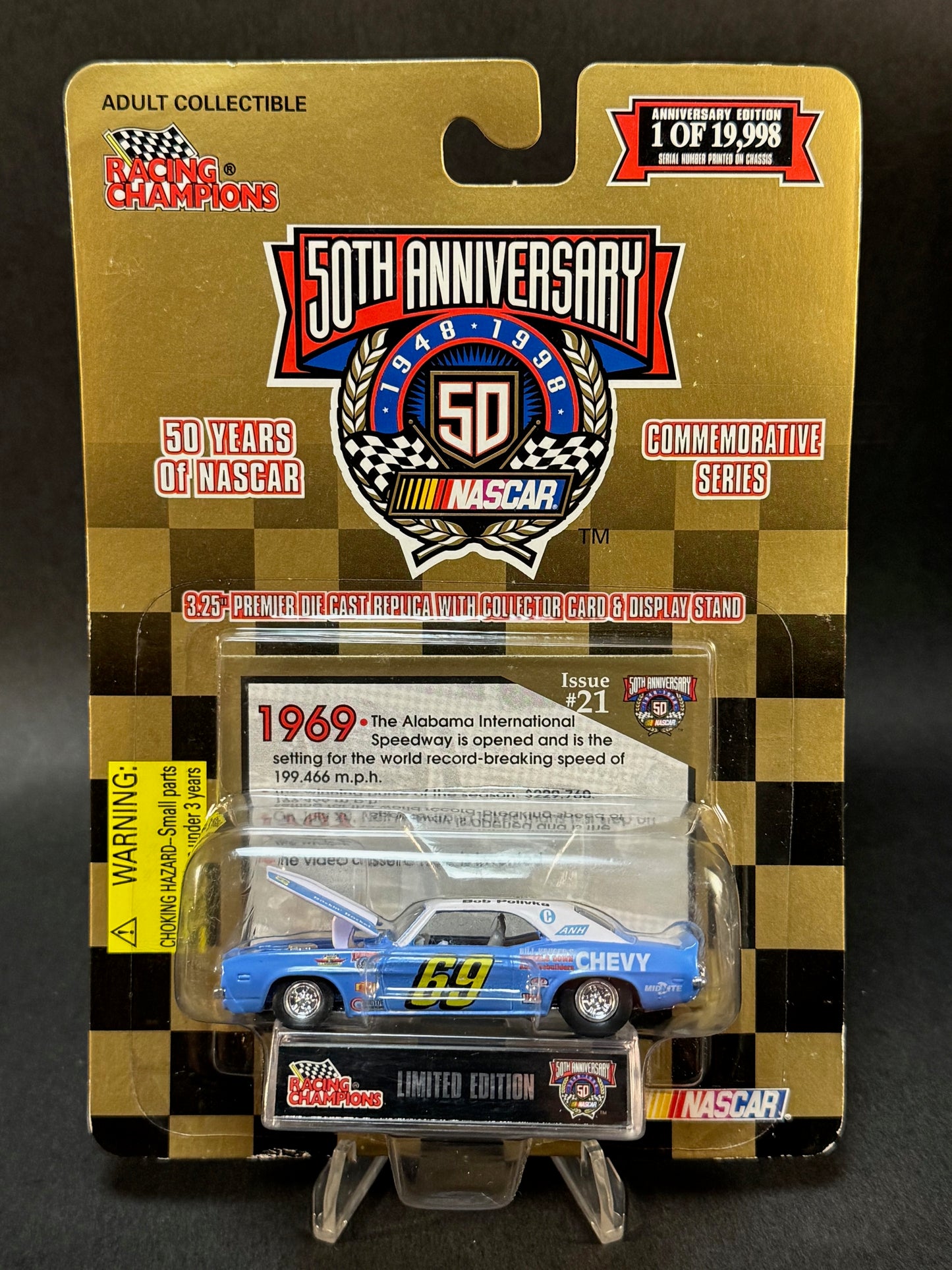 1998 Racing Champions 50 Years of NASCAR Issue #21 Bob Polivka #69