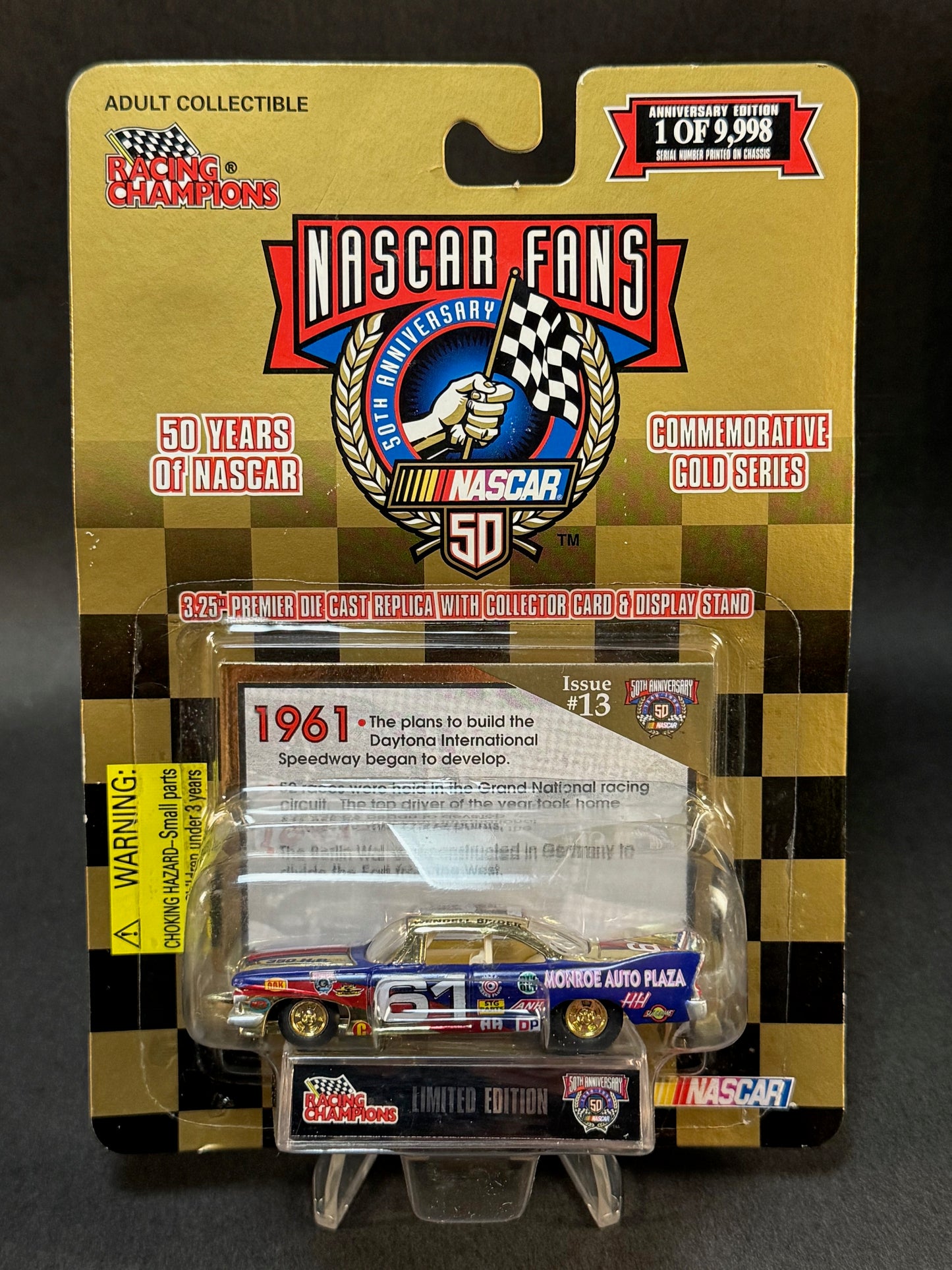 1998 Racing Champions NASCAR Commemorative Gold Issue #13 Wendell Brider #61