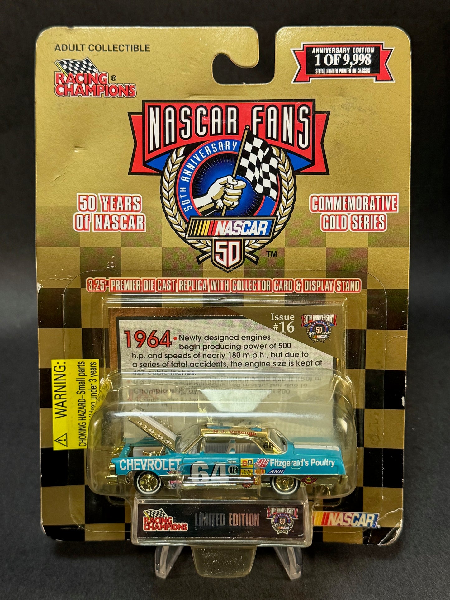 1998 Racing Champions NASCAR Commemorative Gold Issue #16 HJ Vellenga #64