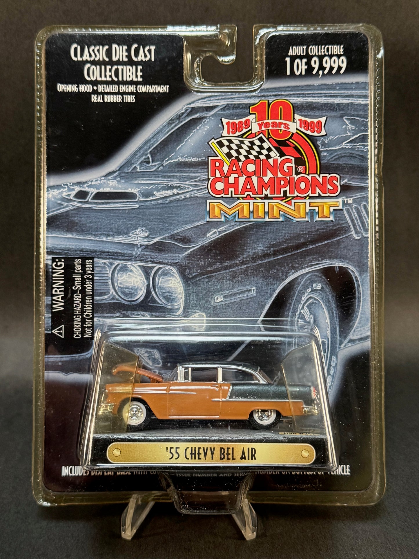 1999 Racing Champions MINT 10 Years #242 '55 Chevy Bel Air, Brown and Black