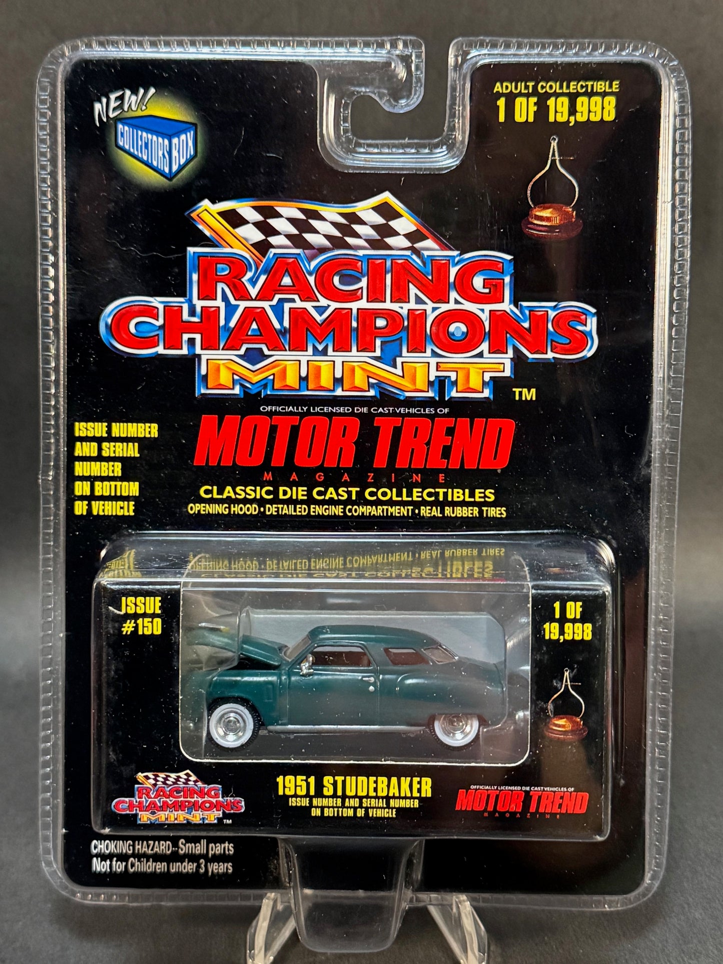 1998 Racing Champions MINT Motor Trend #150 1951 Studebaker, Green