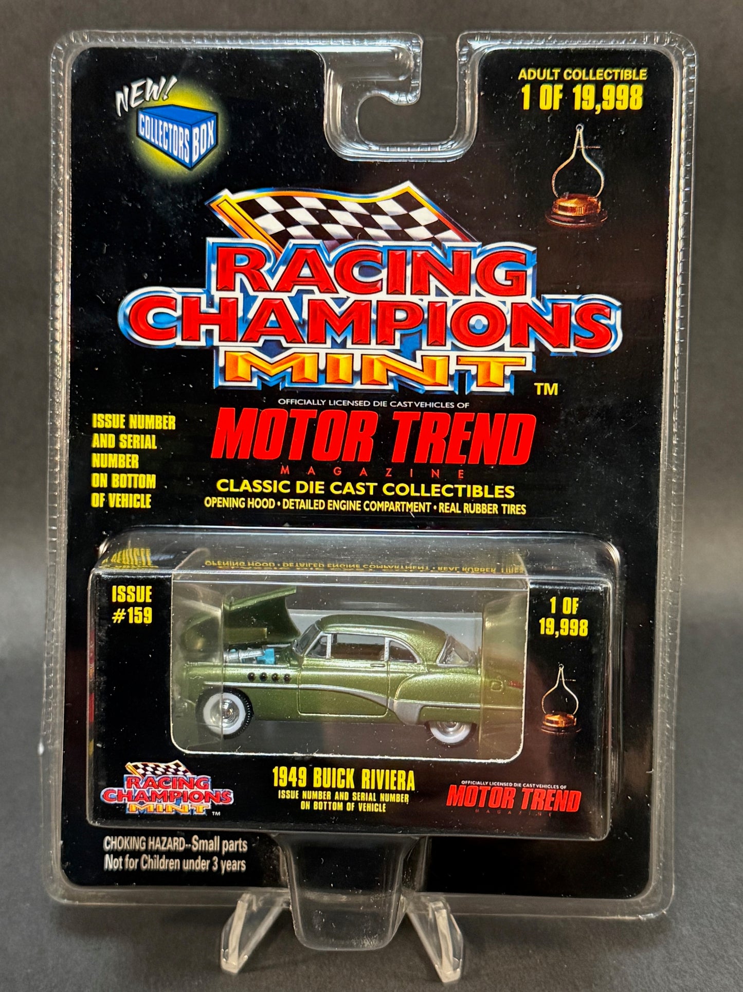 1998 Racing Champions MINT Motor Trend #159 1949 Buick Riviera, Green
