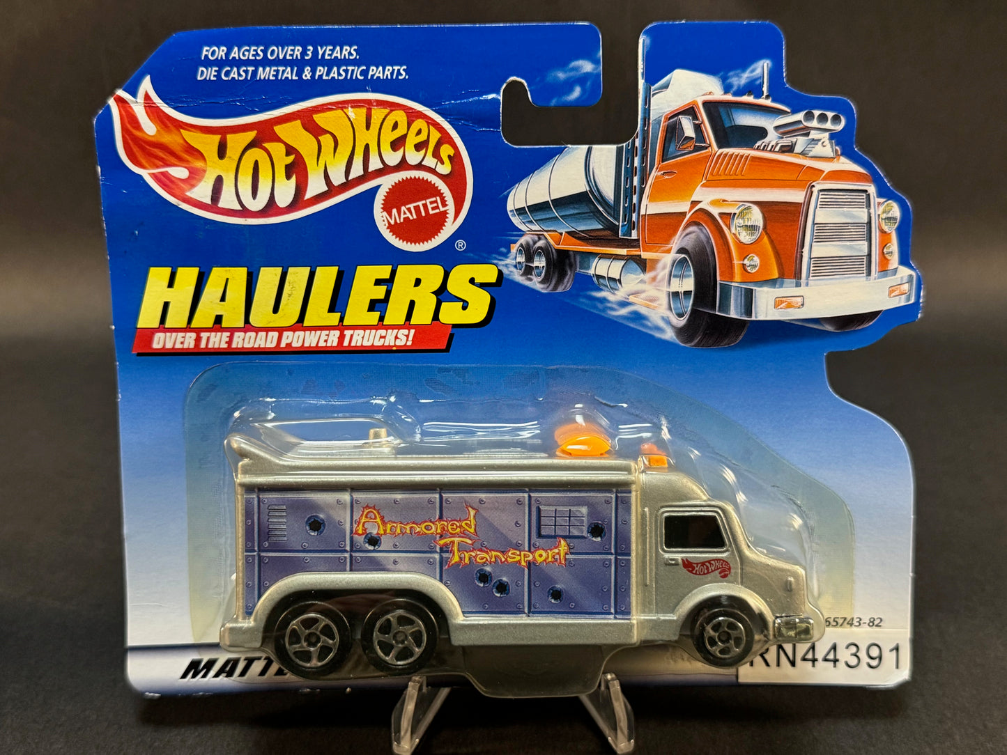1998 Hot Wheels Haulers Armored Transport Truck, Silver
