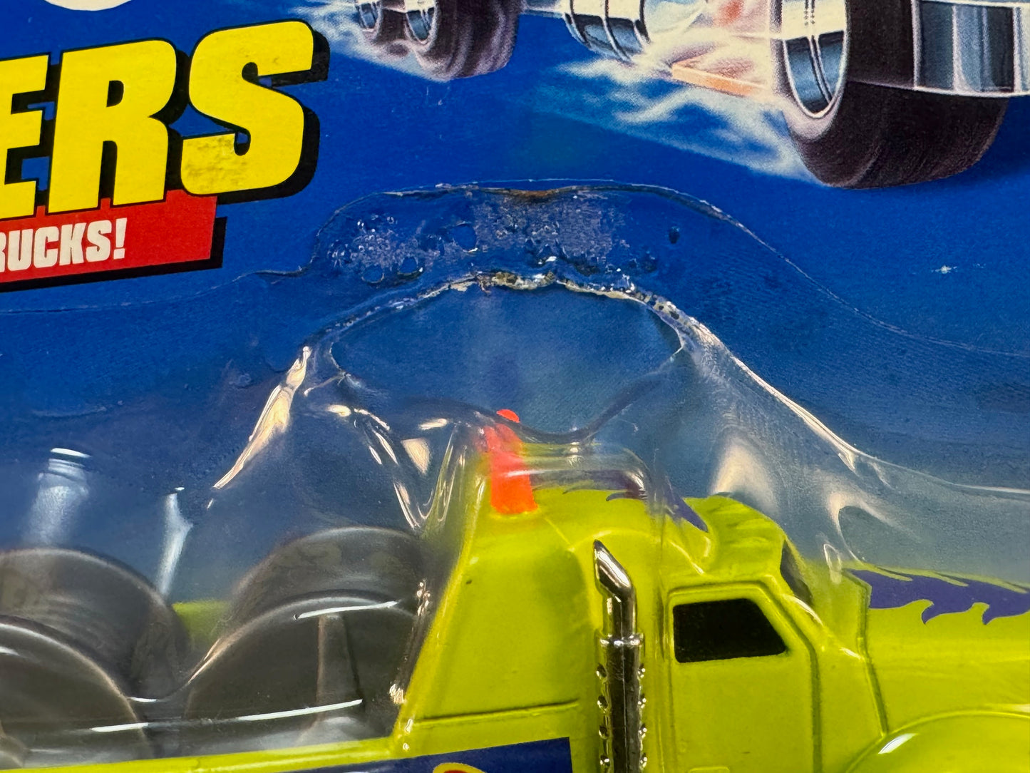 1998 Hot Wheels Haulers Wired Truck, Yellow **Melted Blister