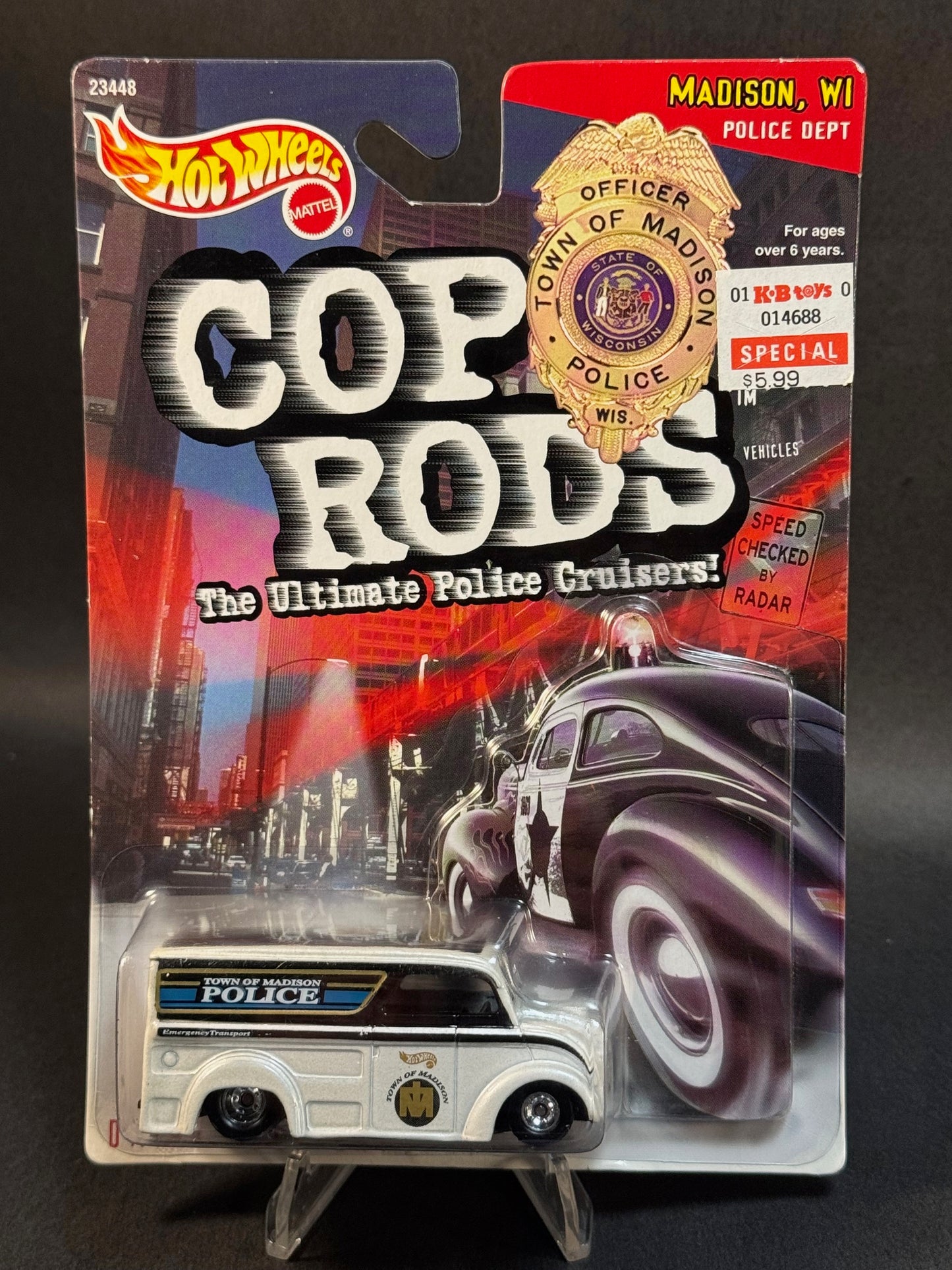 1999 Hot Wheels Cop Rods Madison Wisconsin Police Dairy Delivery
