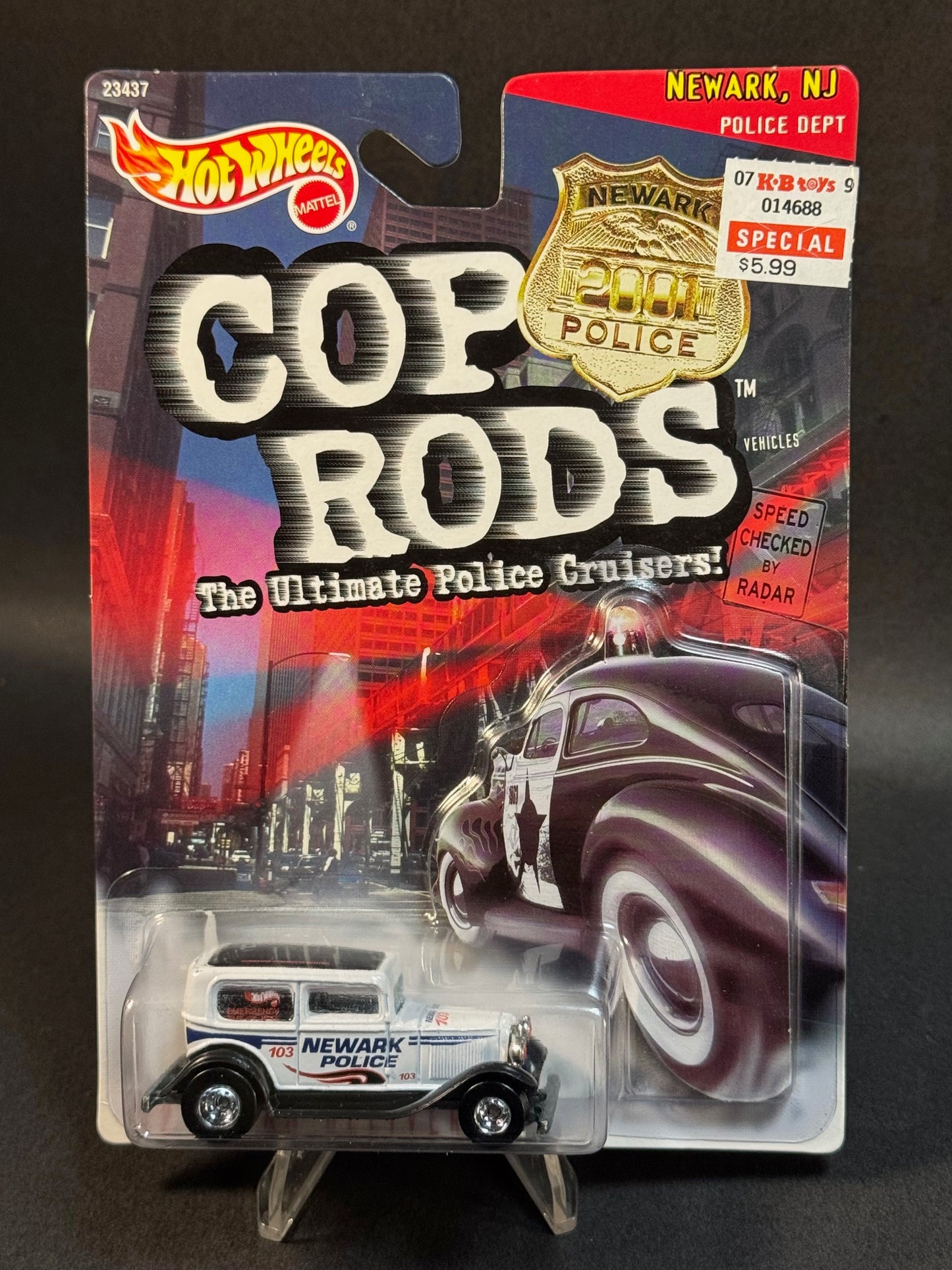 1999 Hot Wheels Cop Rods Newark New Jersey Police '32 Sedan Delivery