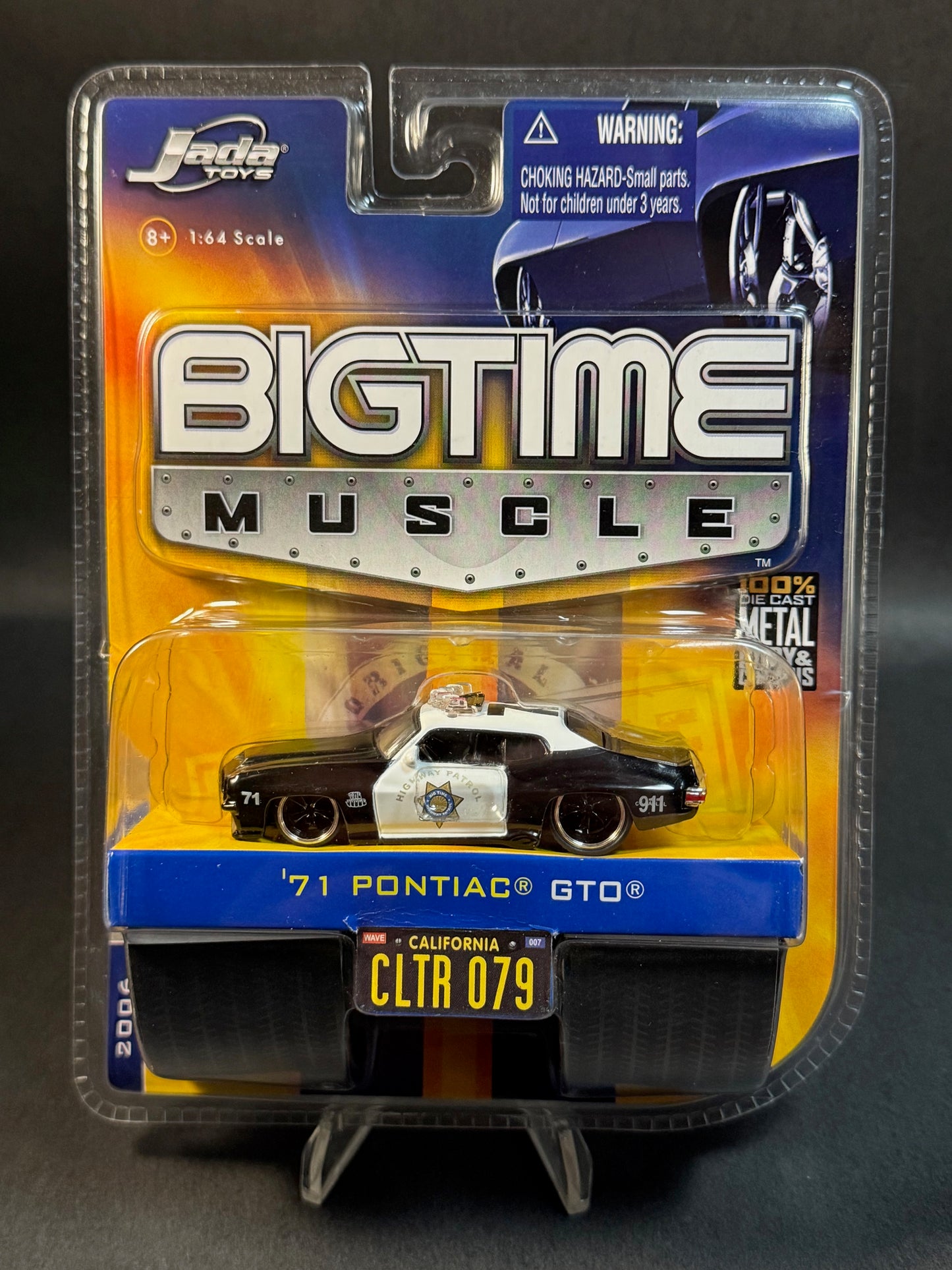 2006 Jada Toys Big Time Muscle '71 Pontiac GTO Police CLTR 079, Black and White