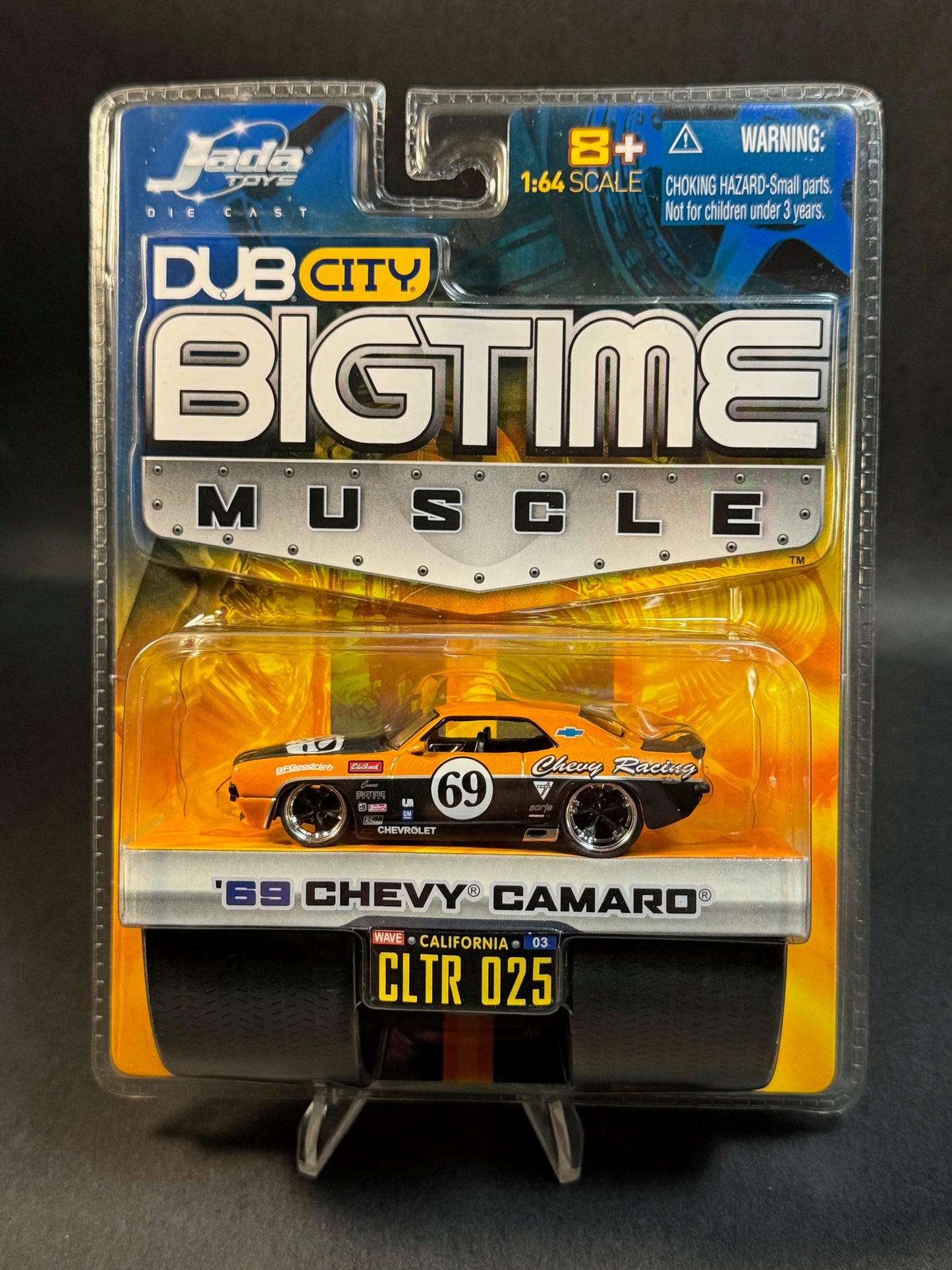 2005 Jada Toys Big Time Muscle '69 Chevy Camaro CLTR 025, Black and Orange