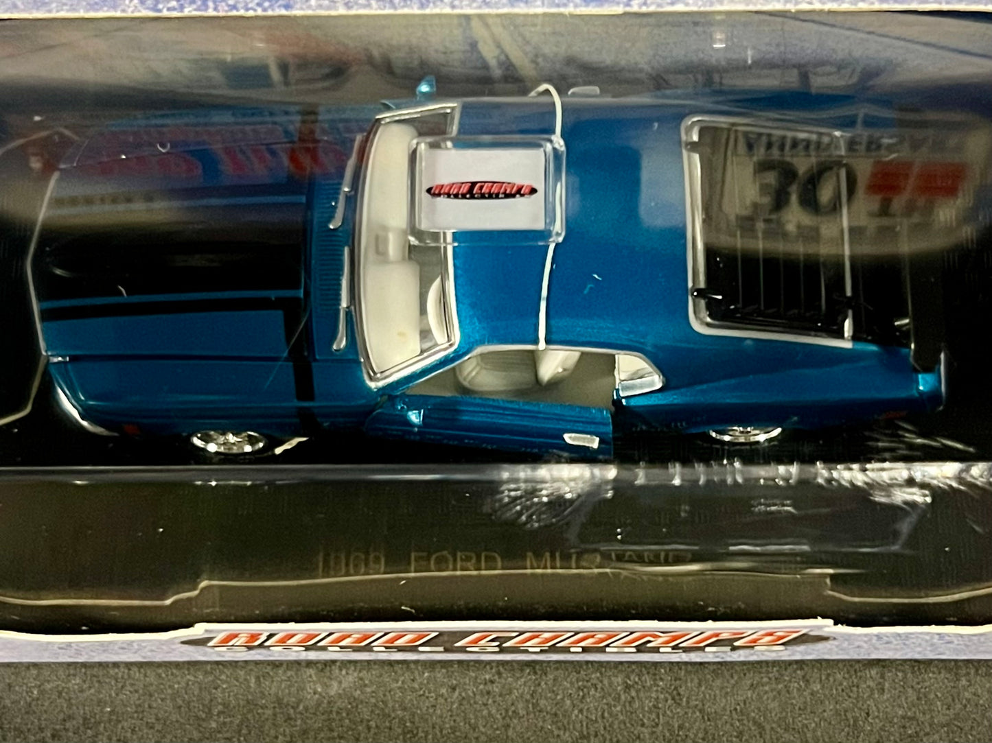 1999 Road Champs 1969 Tribute Series 2 Limited Edition 1969 Ford Mustang, Blue *Damaged Case