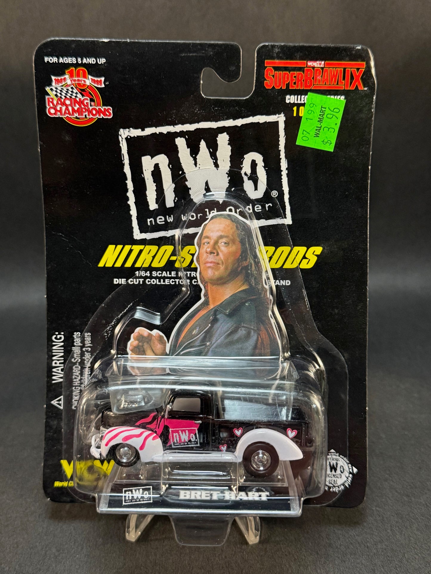 1999 Racing Champions NWO Nitro StreetRods Superbrawl IX Bret Hart, Black and White