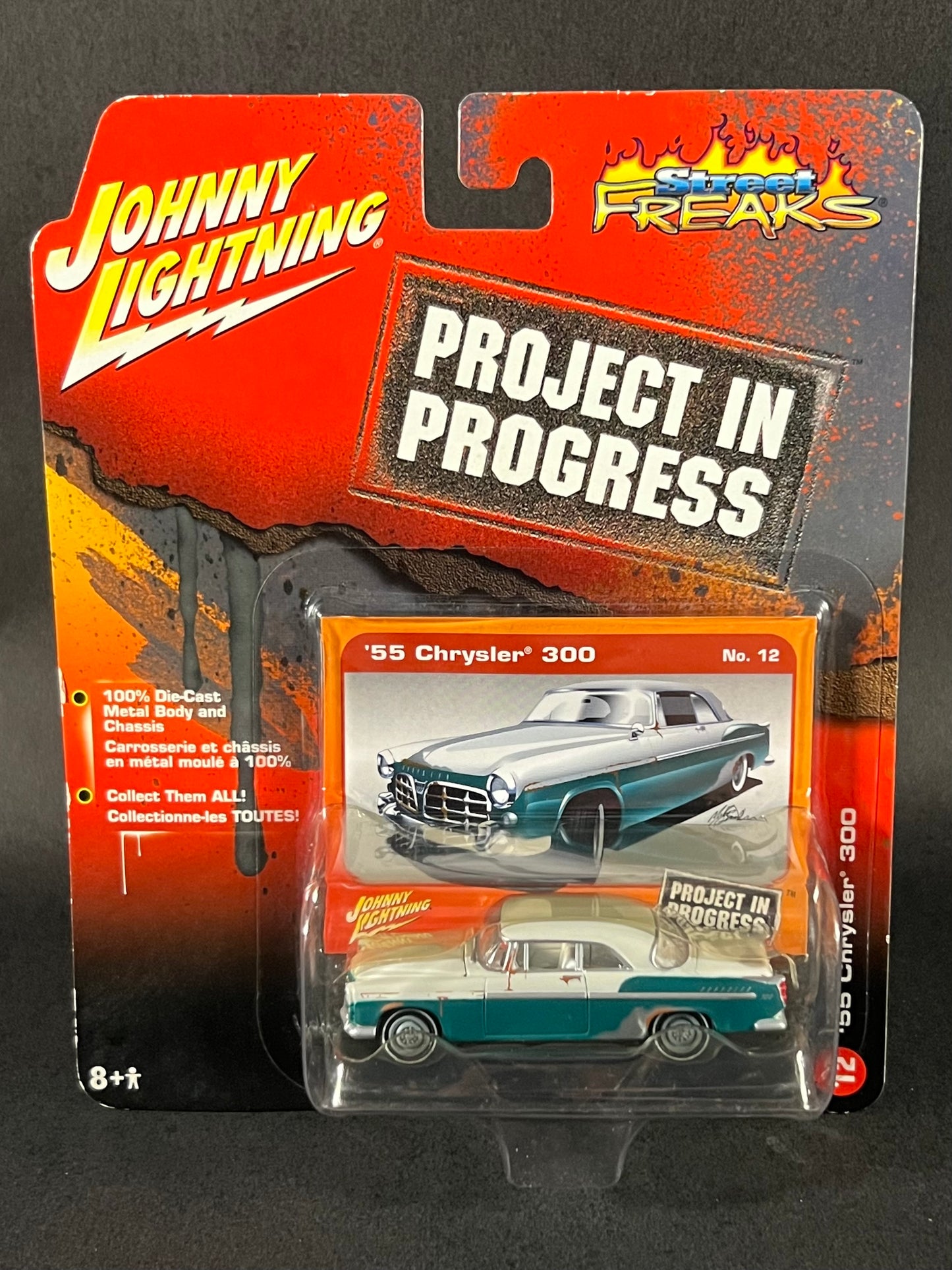 2005 Johnny Lightning Street Freaks Project In Progress #12 ‘55 Chrysler 300, Teal