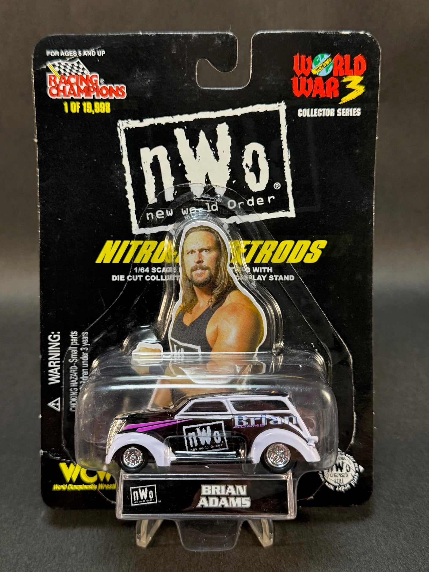1998 Racing Champions NWO Nitro StreetRods World War 3 Brian Adams, Black and White