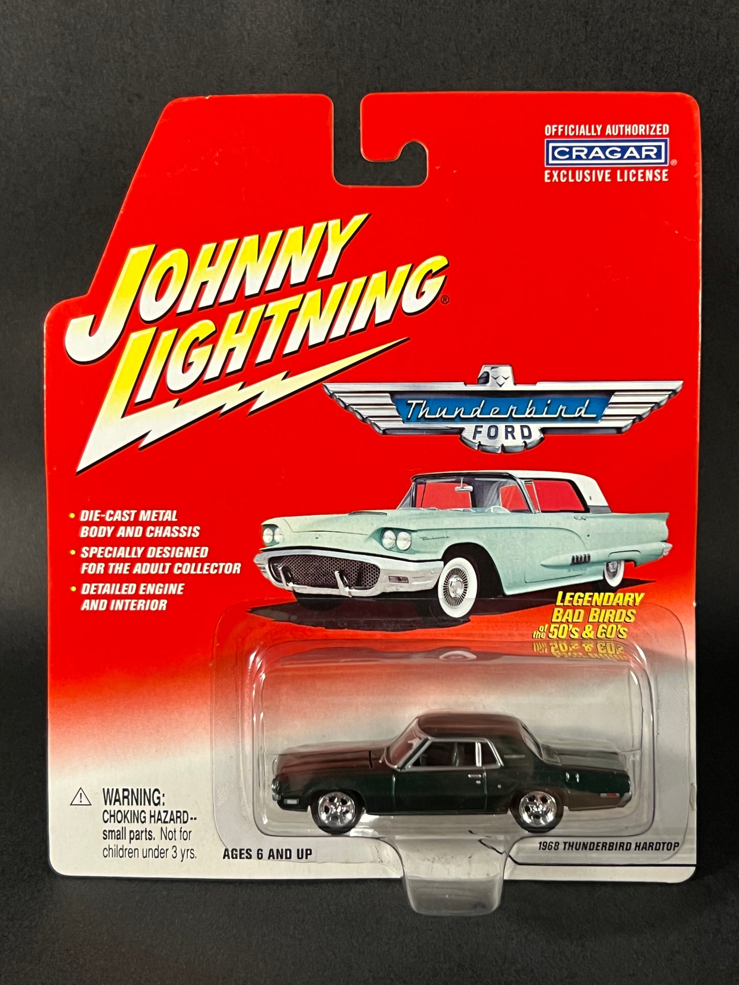 2002 Johnny Lightning Ford Thunderbird Series 1968 Thunderbird Hardtop, Green