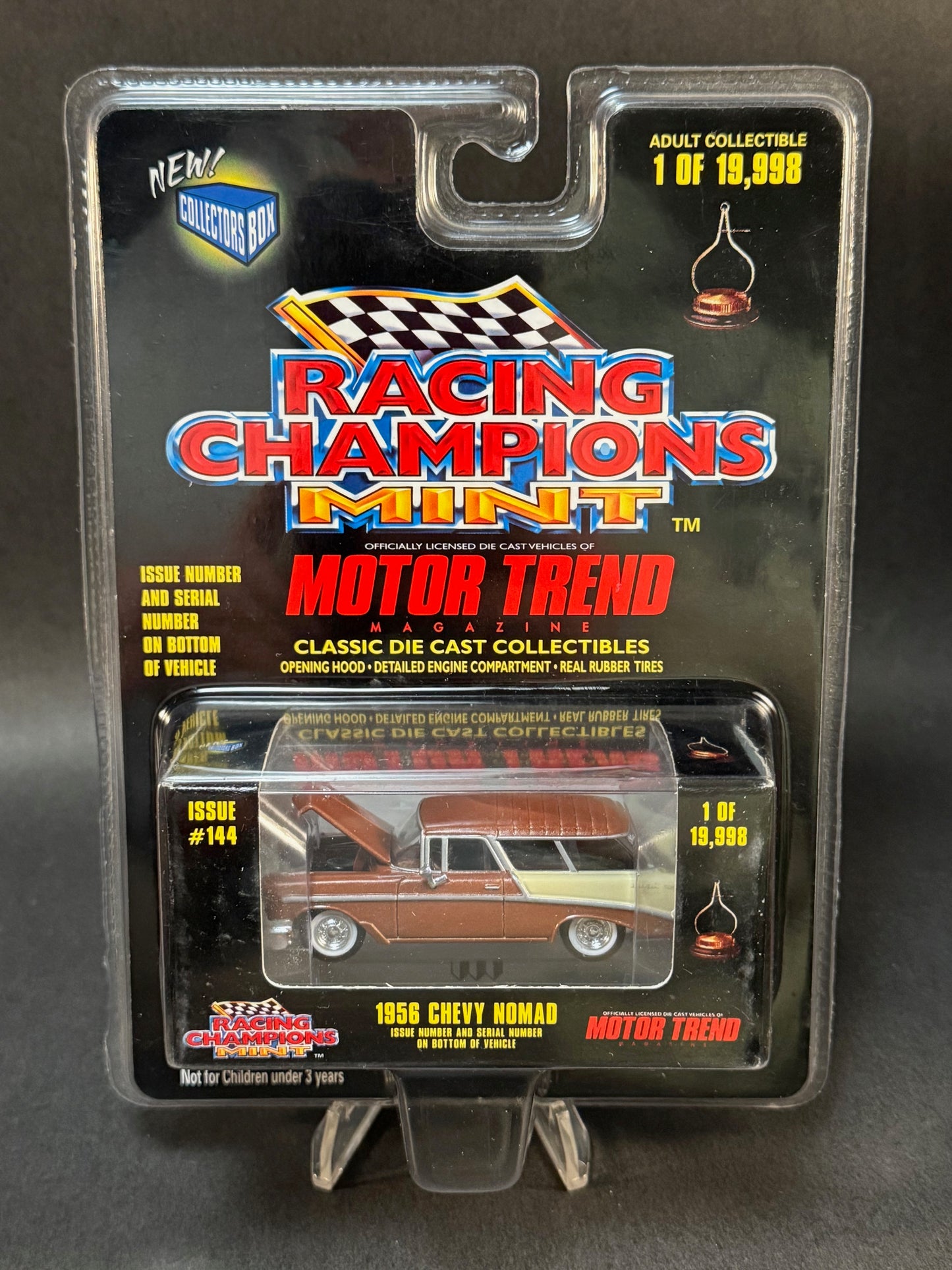 1998 Racing Champions MINT Motor Trend Issue #144 1956 Chevy Nomad, Brown
