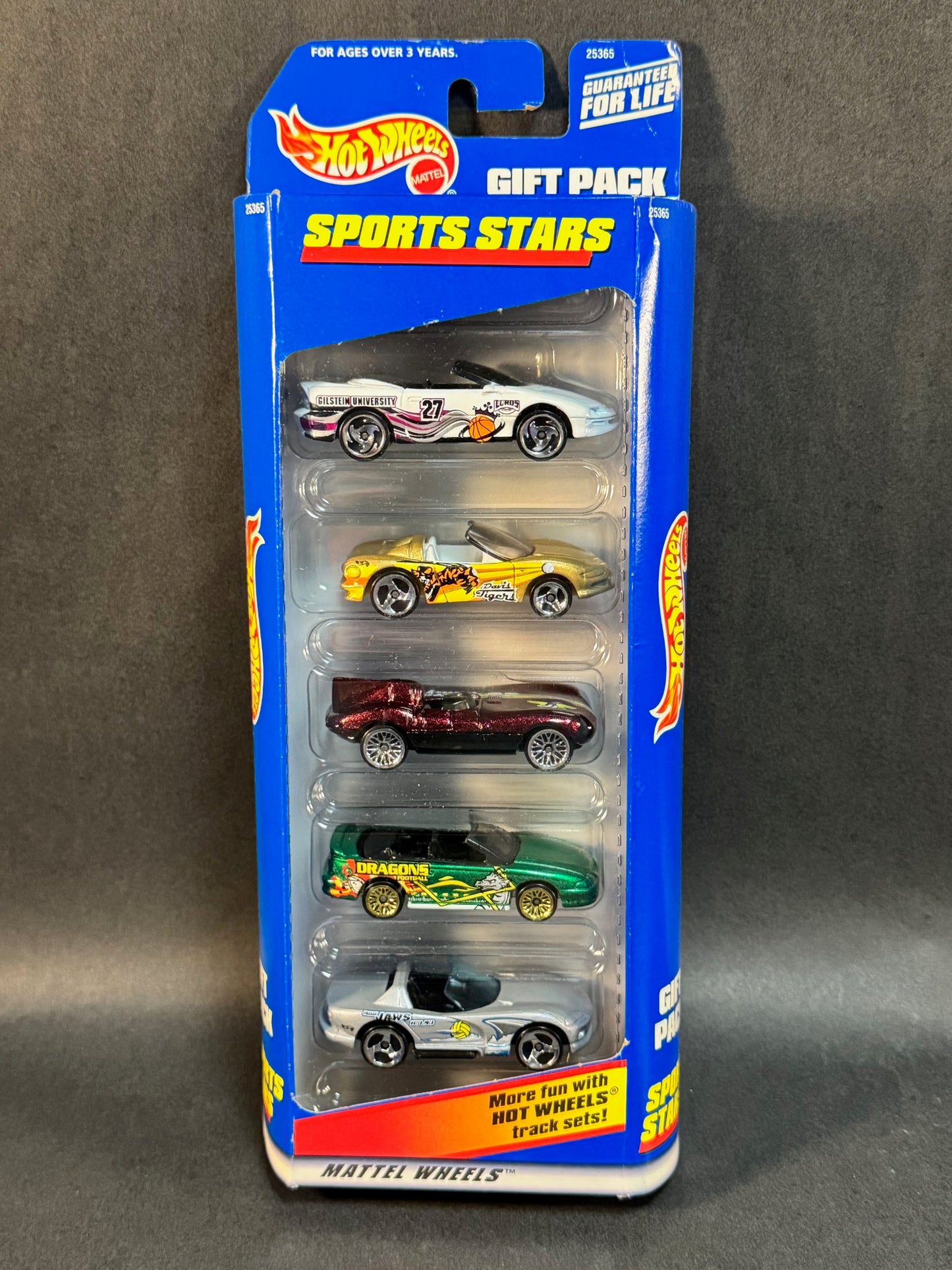 1998 Hot Wheels 5 Car Gift Pack Sports Stars