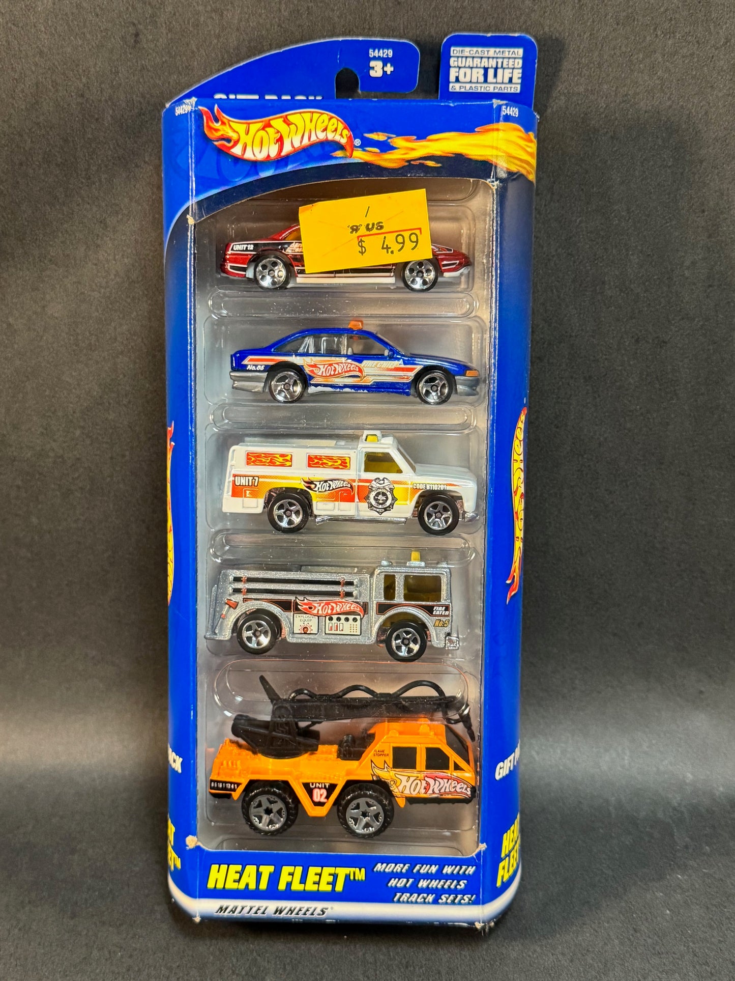 Vintage 2000 Hot Wheels 5 Car Gift Pack Heat Fleet