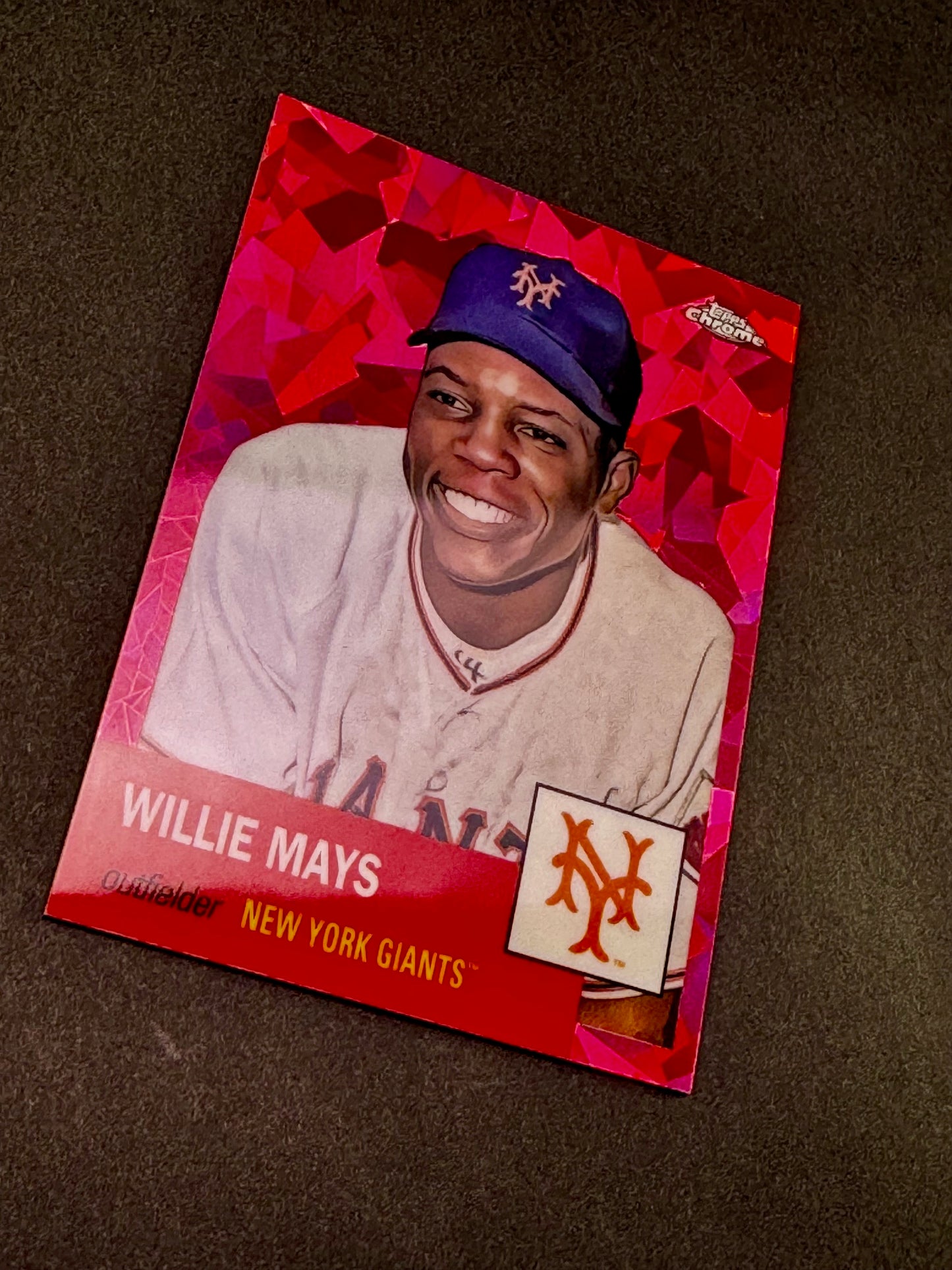 2022 Topps Chrome Platinum Anniversary 24 Red Atomic /100 Willie Mays New York Giants