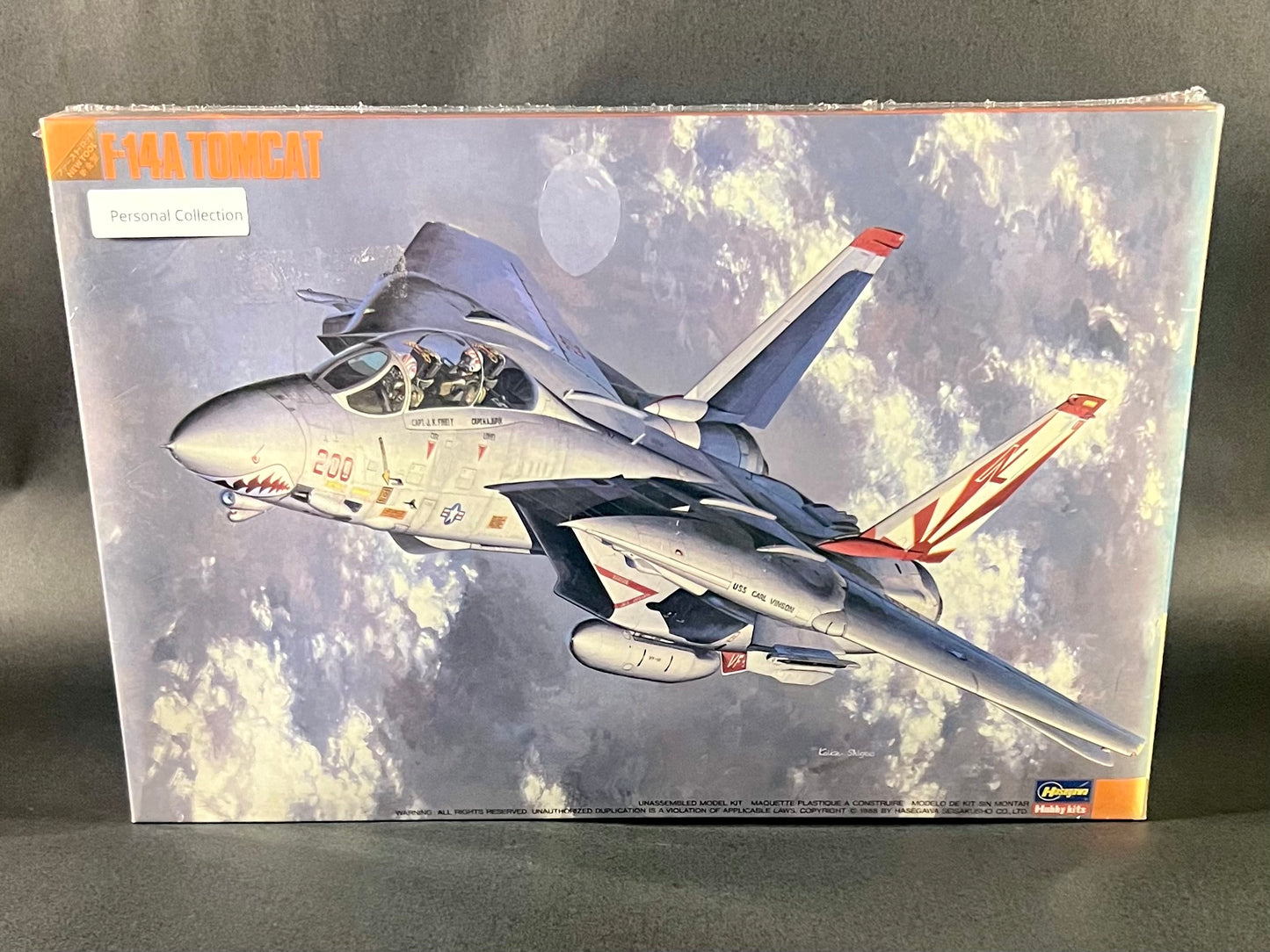 1988 Hasegawa Model Kit K37 1:72 Scale Grumman F-14A Tomcat 'Pacific Fleet Squadrons'