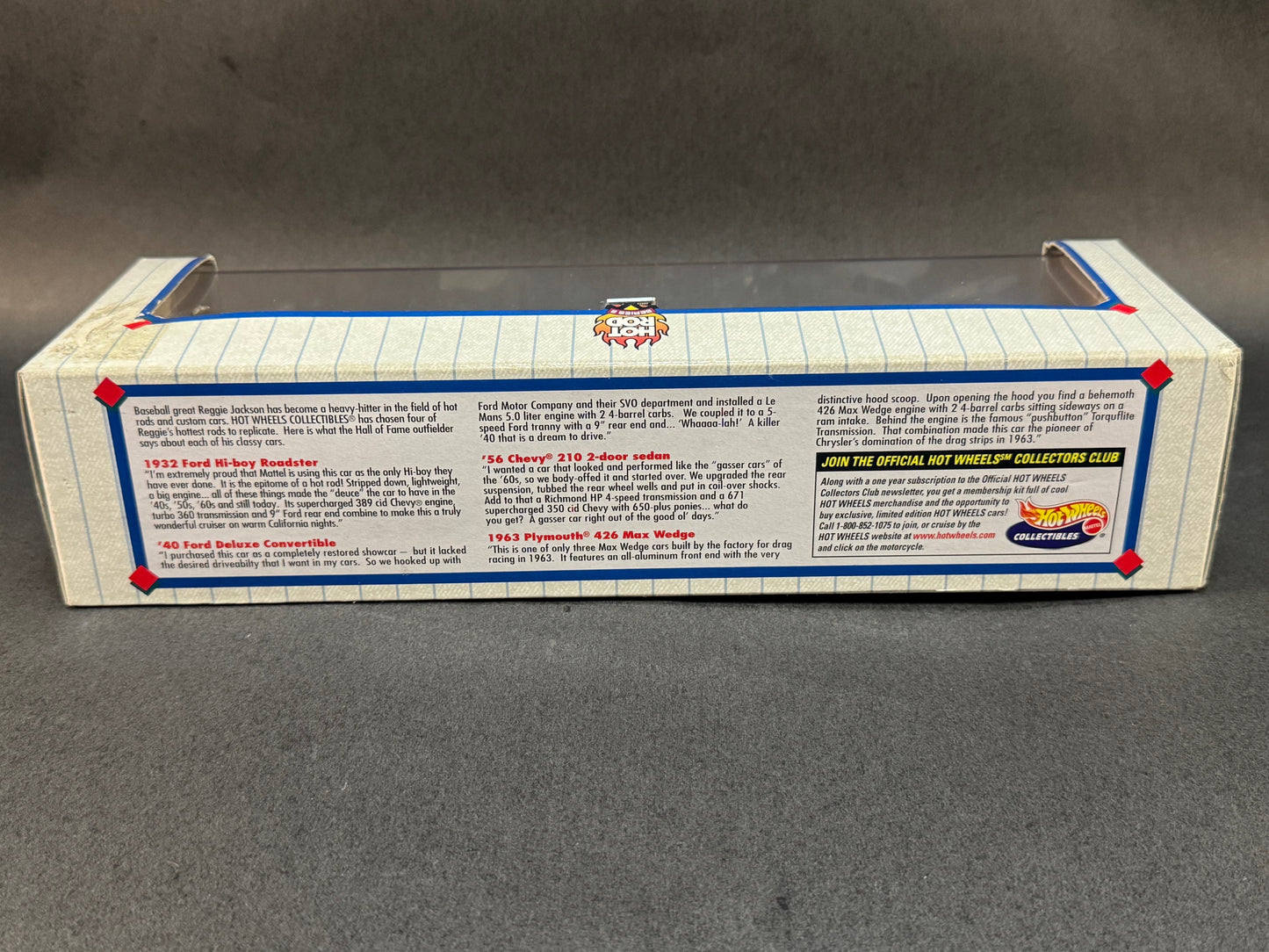 1998 Hot Wheels Collectibles Reggie's Cars 4 Car Collector's Set