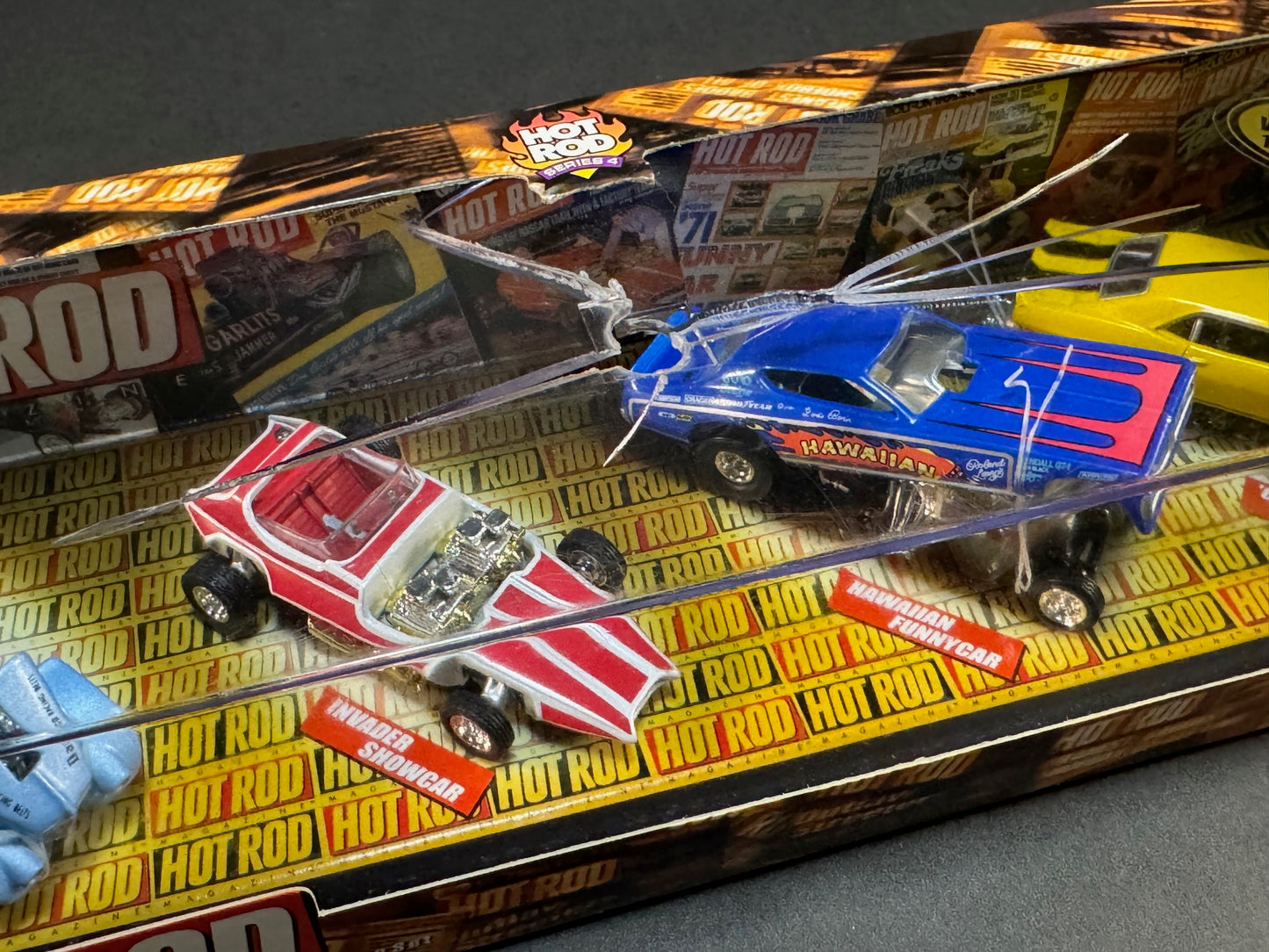 1999 Hot Wheels Collectibles Hot Rod Magazine 4 Car Set **Damaged