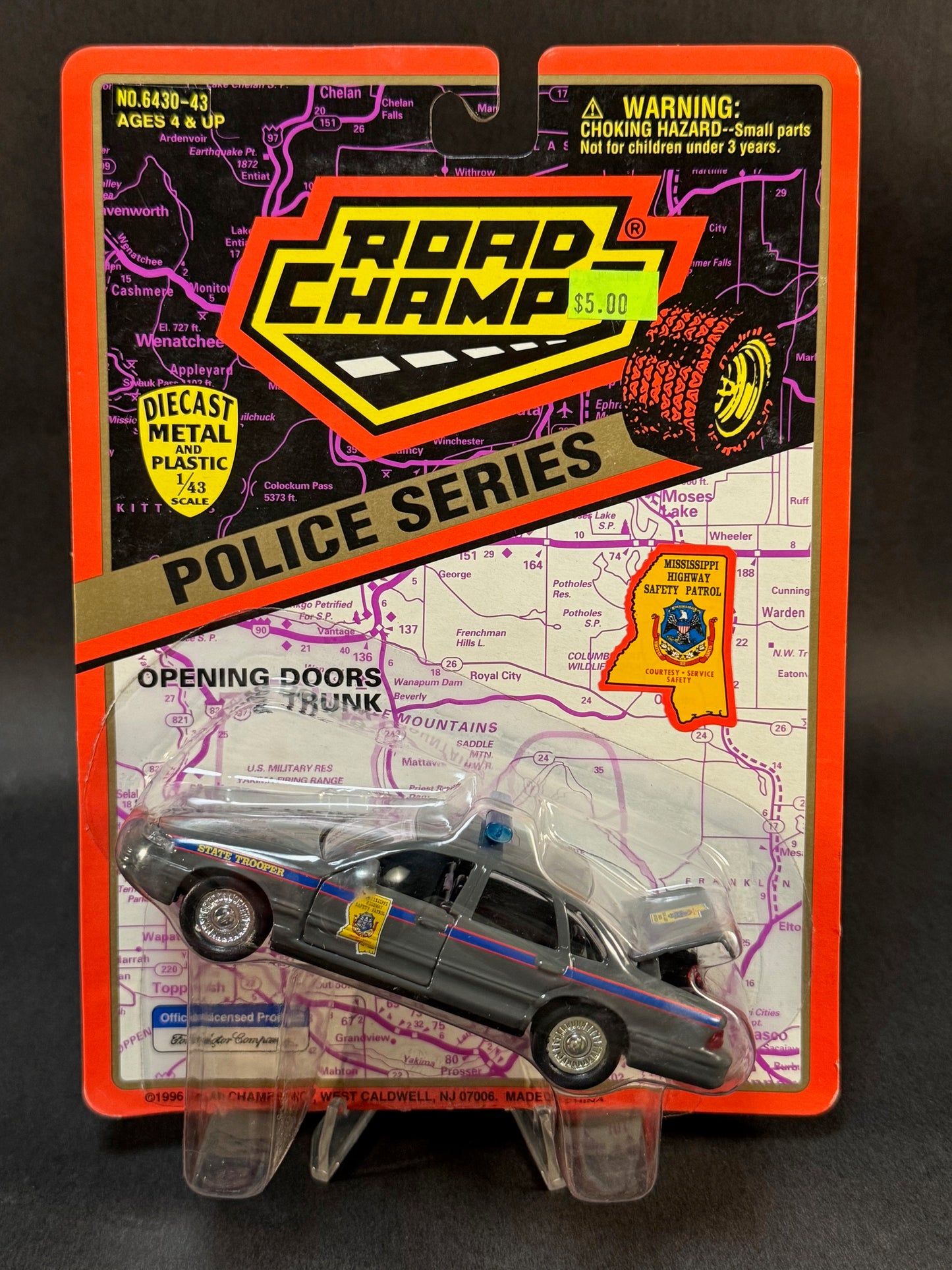 1996 Road Champs State Police Collector's Series Mississippi Highway Safety Patrol, Gray