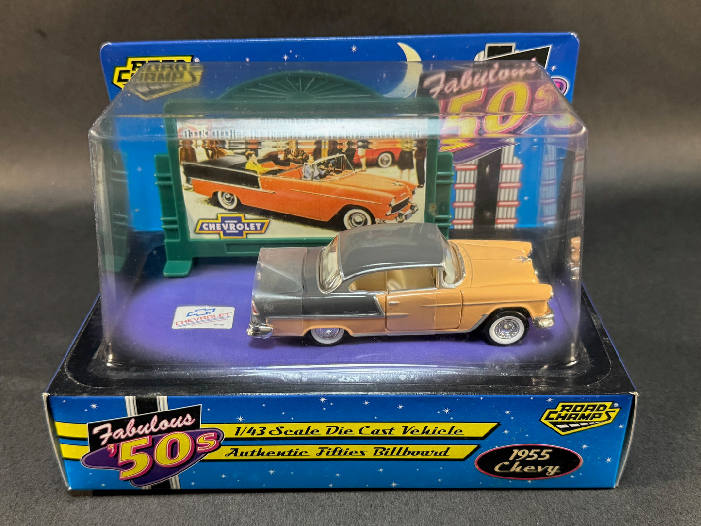 1997 Road Champs Fabulous 50's 1955 Chevy Bel Air, Orange and Gray