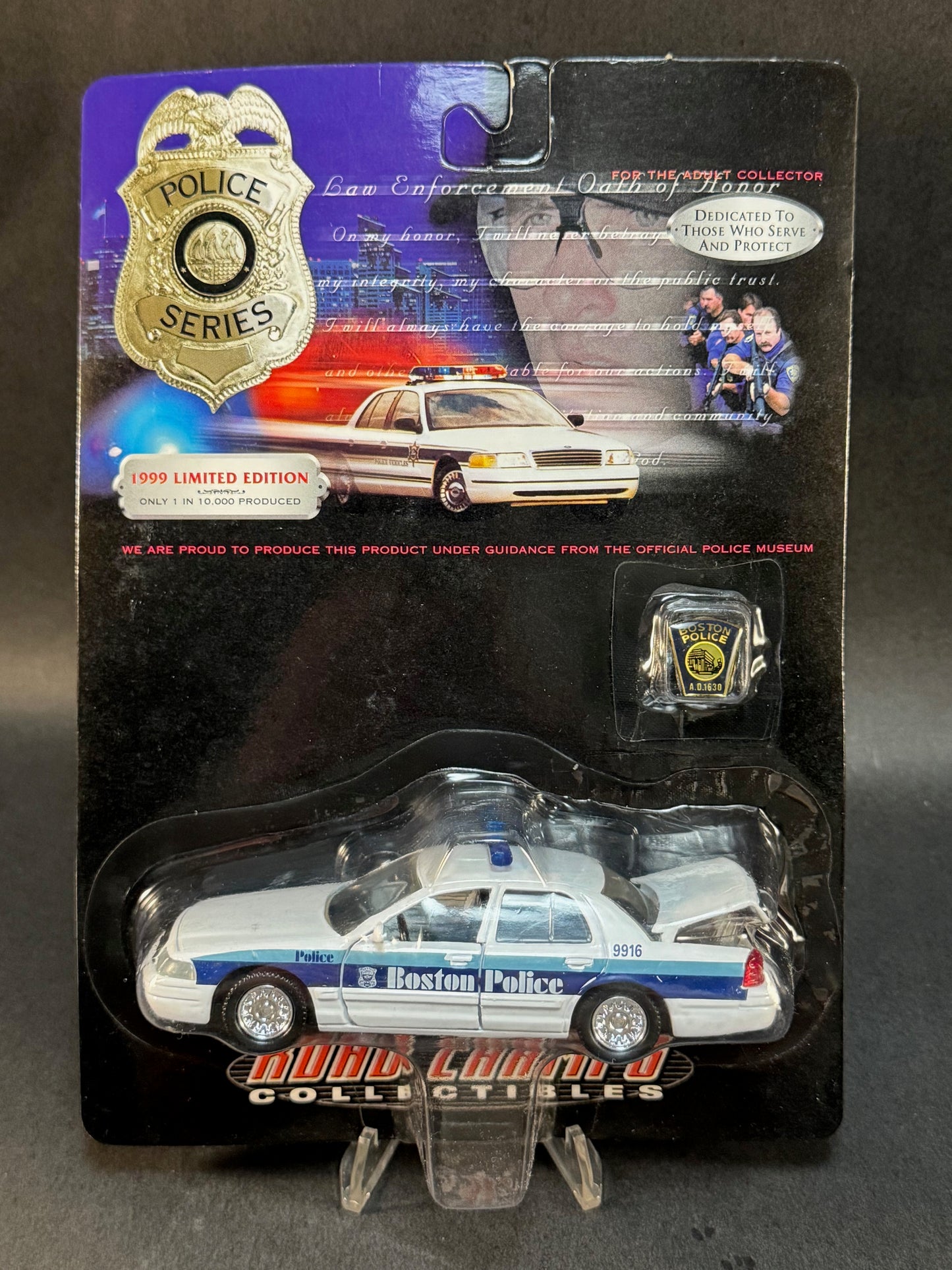 1999 Road Champs Police Series Limited Edition Boston Police, White