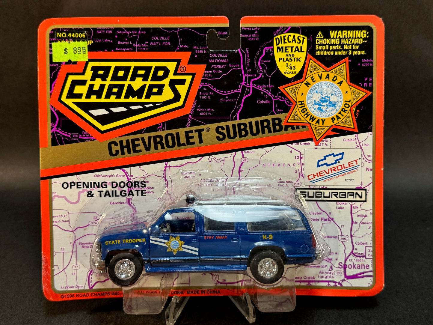 1996 Road Champs Chevrolet Suburban Series Nevada Highway Patrol State Trooper K9, Blue