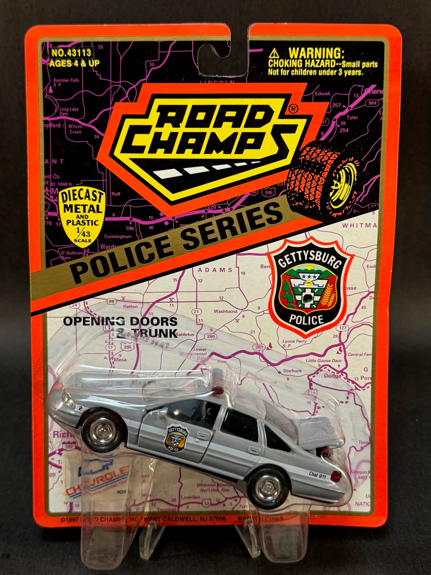 1997 Road Champs Police Car Series Gettysburg Police, Gray