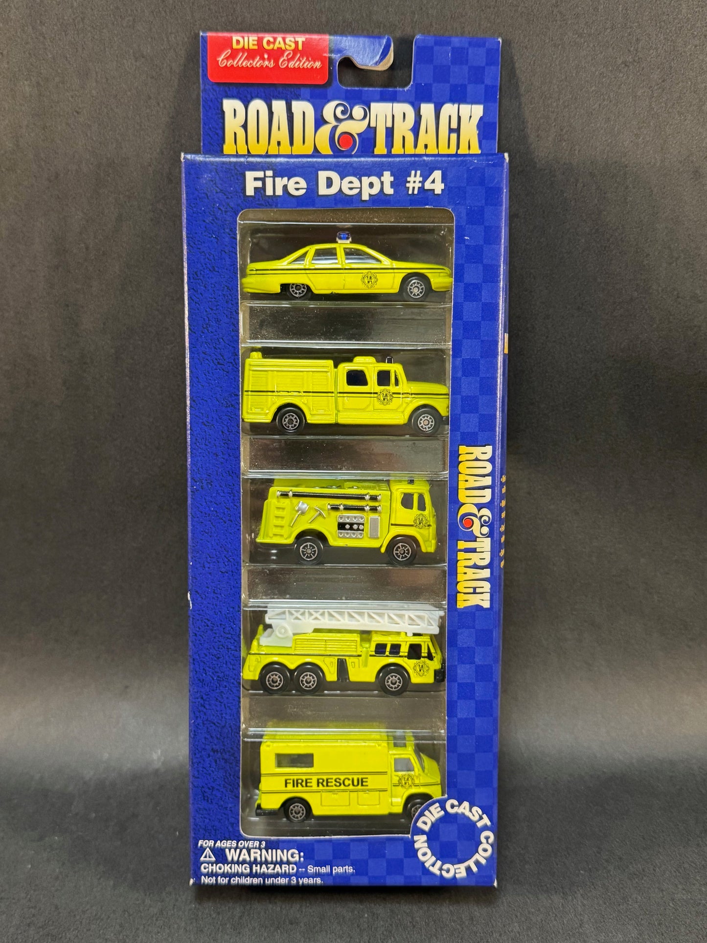 1998 Maisto Road & Track Collector's Edition Fire Dept #4 5 Vehicle Set