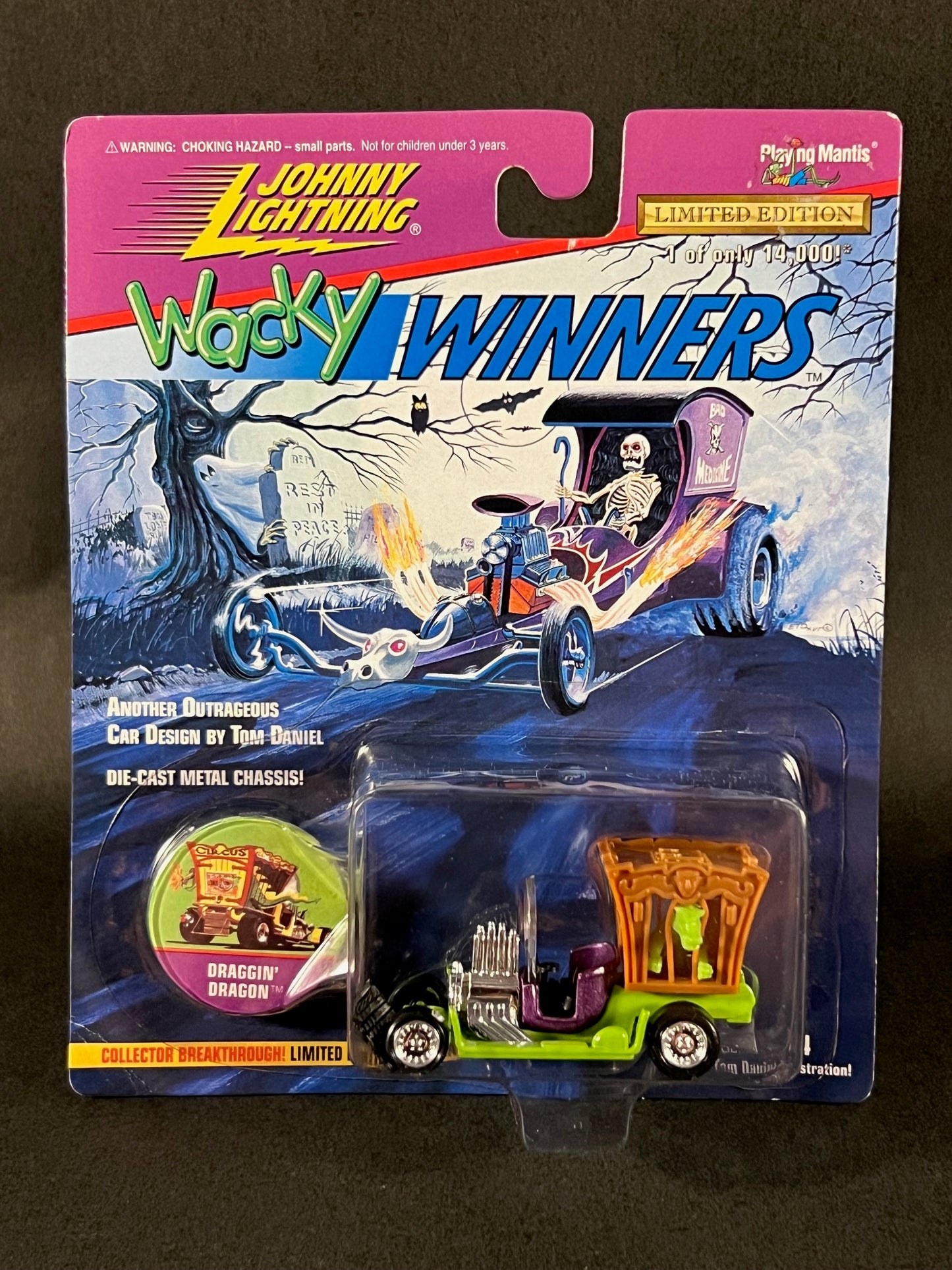 1996 Johnny Lightning Wacky Winners Series 4 Draggin' Dragon, Yellow