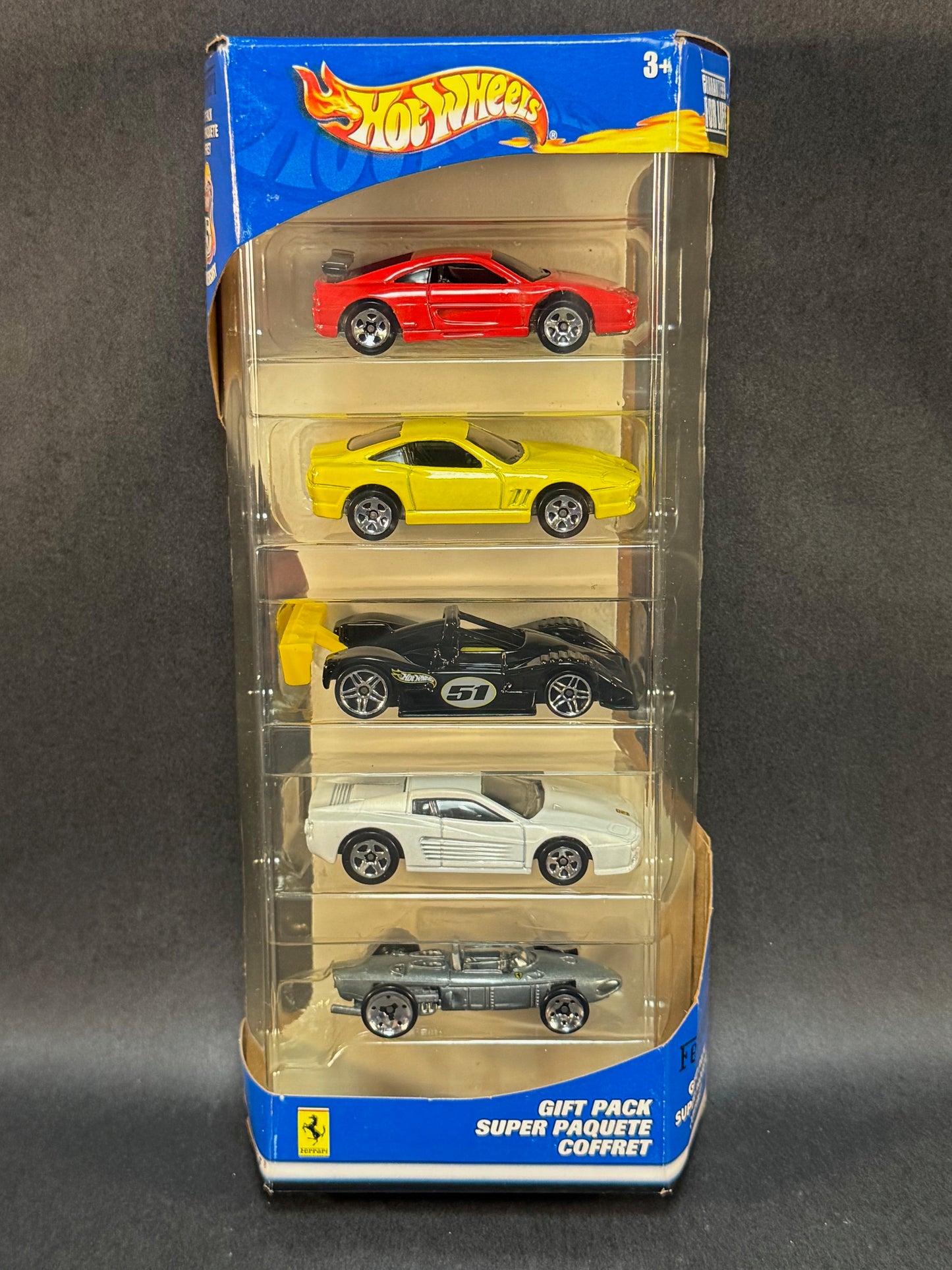 2002 Hot Wheels 5 Car Gift Pack Ferrari