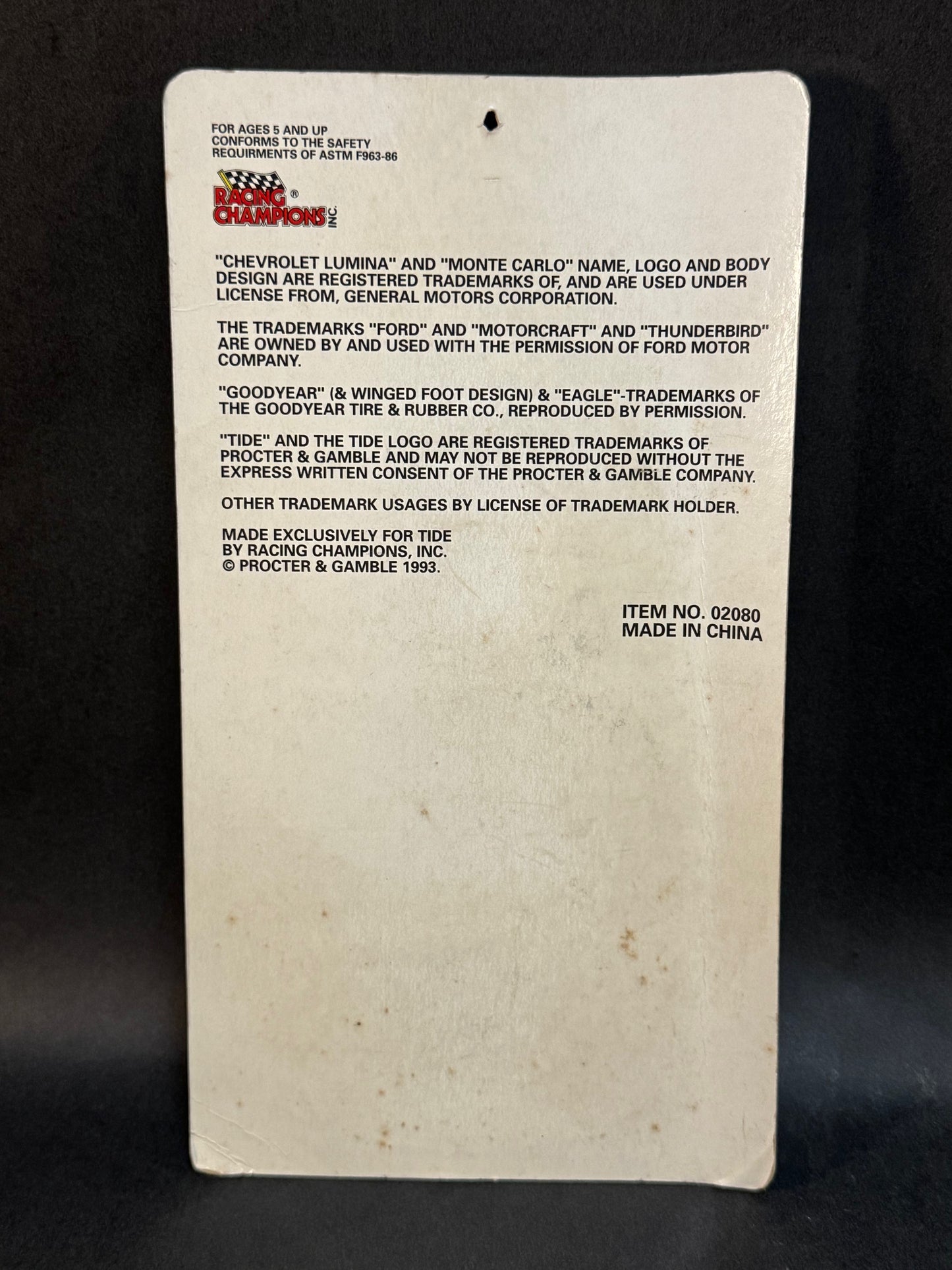 1993 Racing Champions Collector's Edition NASCAR Tide Racing Team 3 Car Set