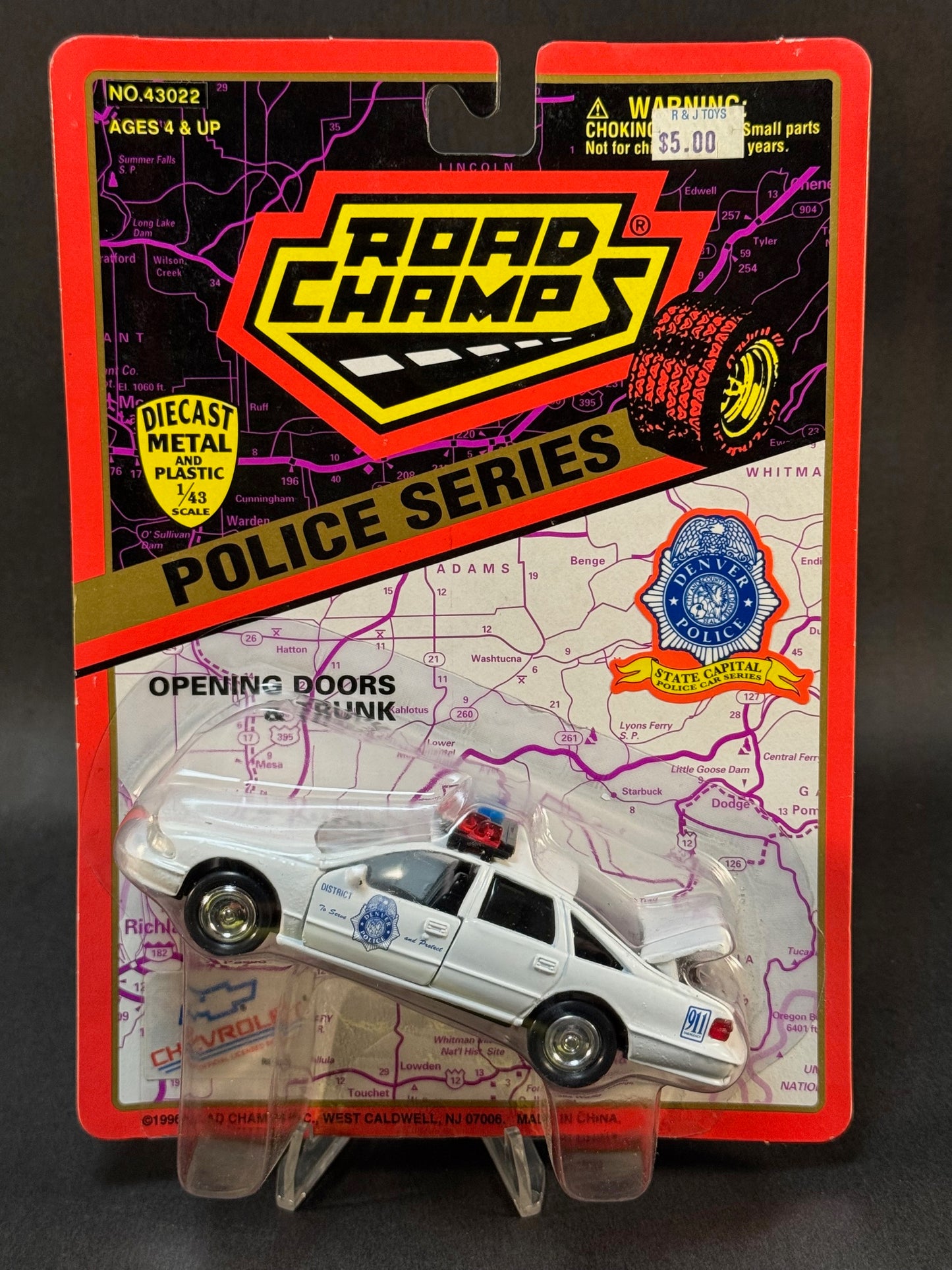 1996 Road Champs State Capital Police Car Series Denver Colorado Police, White