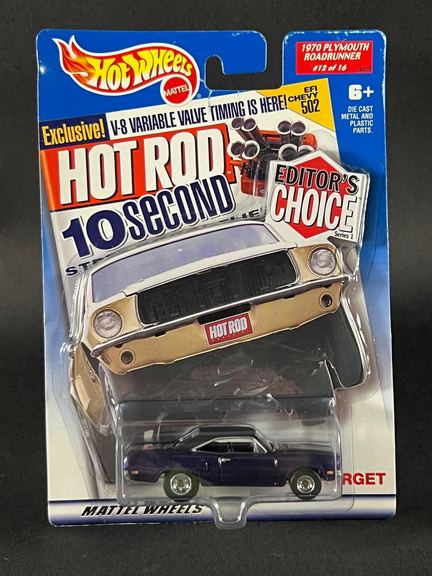 2000 Hot Wheels Editor's Choice Series 1 #12 1970 Plymouth Roadrunner, Blue