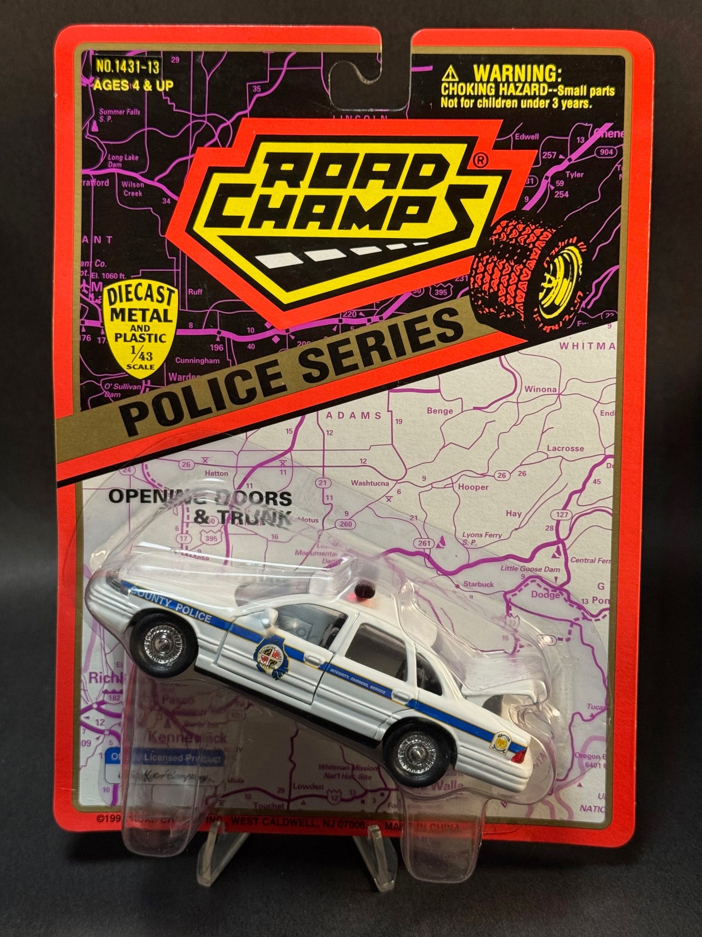 1997 Road Champs Police Car Series Baltimore County Maryland Police Department, White