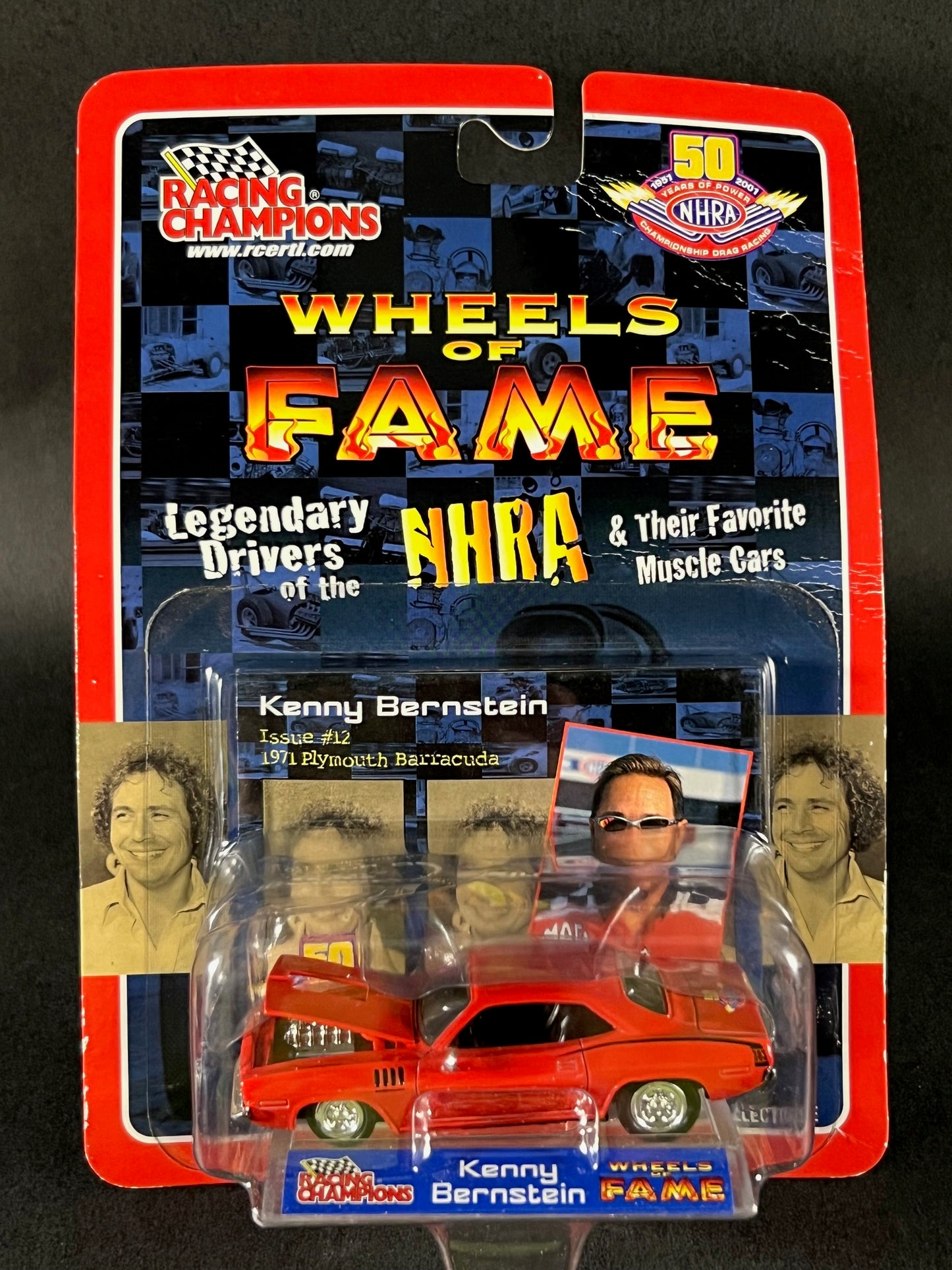 2001 Racing Champions NHRA Wheels of Fame #12 1971 Plymouth Barracuda, Red
