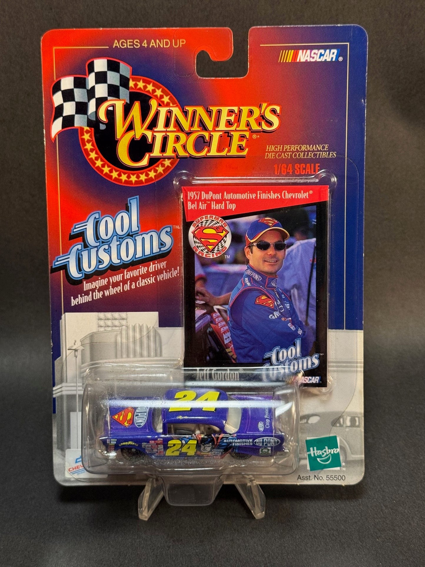 1998 Winner's Circle Cool Customs NASCAR #24 Jeff Gordon 1957 Dupont Superman Chevrolet Bel Air Hardtop