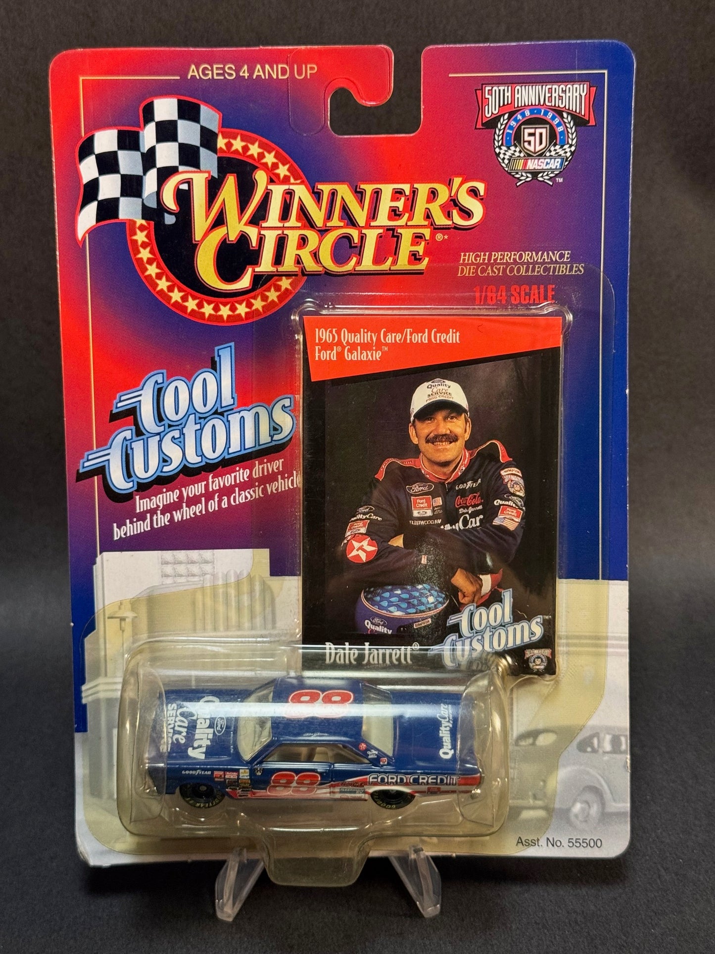 1998 Winner's Circle Cool Customs NASCAR #88 Dale Jarrett 1965 Quality Care Ford Galaxie