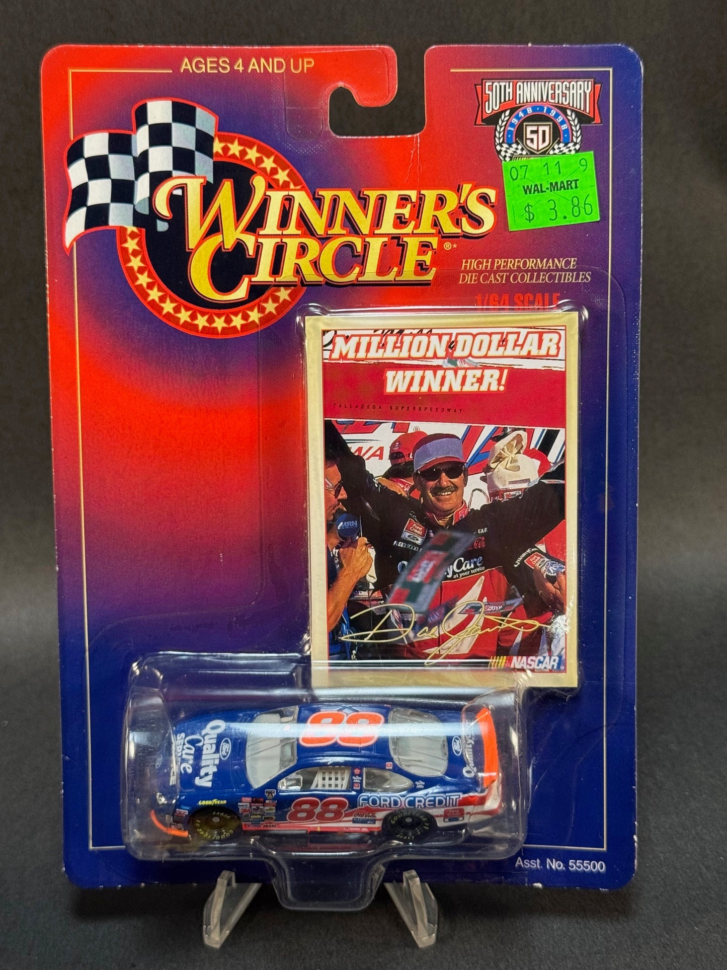 1998 Winner's Circle Million Dollar Winner NASCAR Quality Care #88 Dale Jarrett