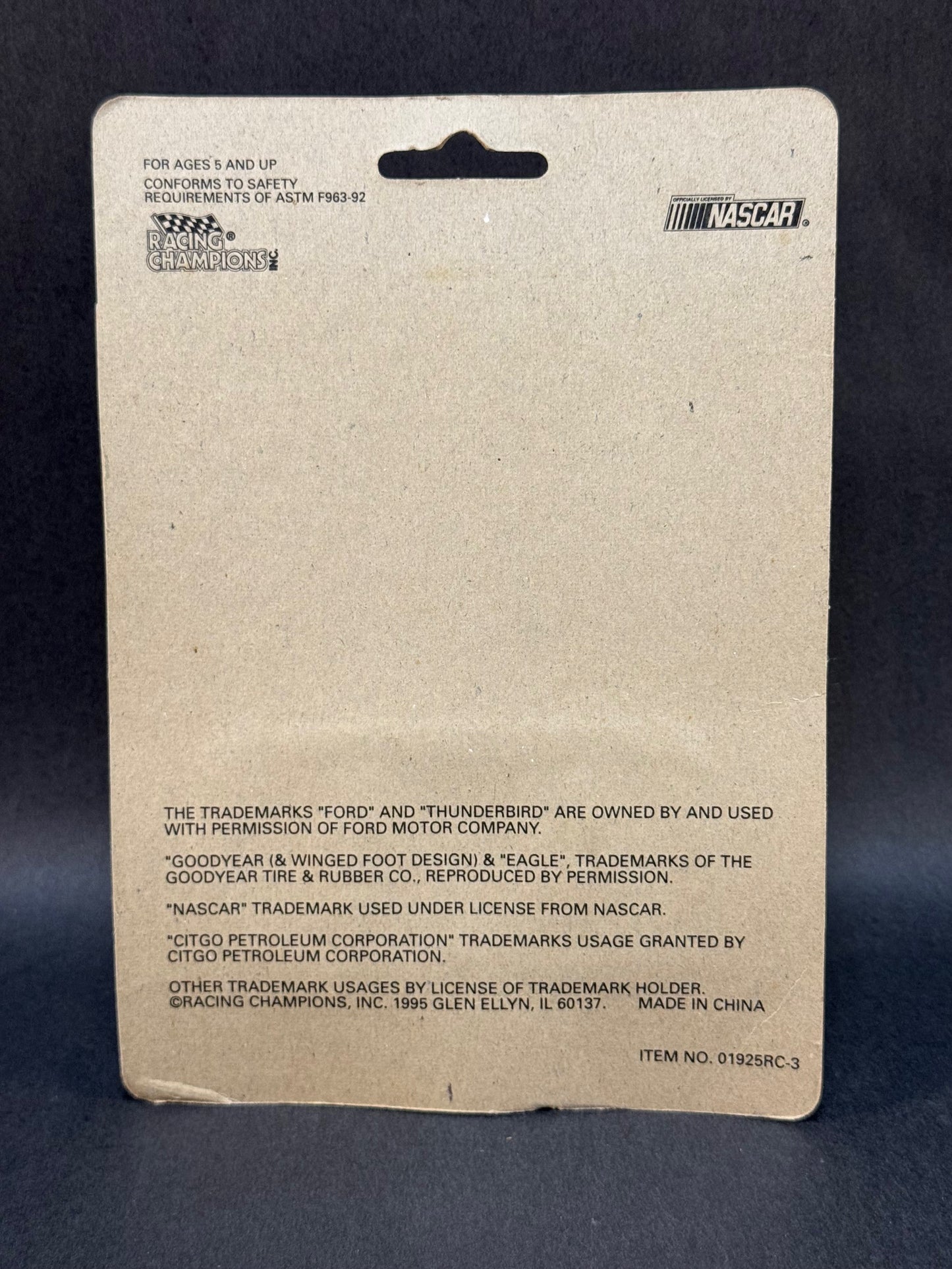 1995 Racing Champions NASCAR Citgo Wood Bros. Car 21, Red and White